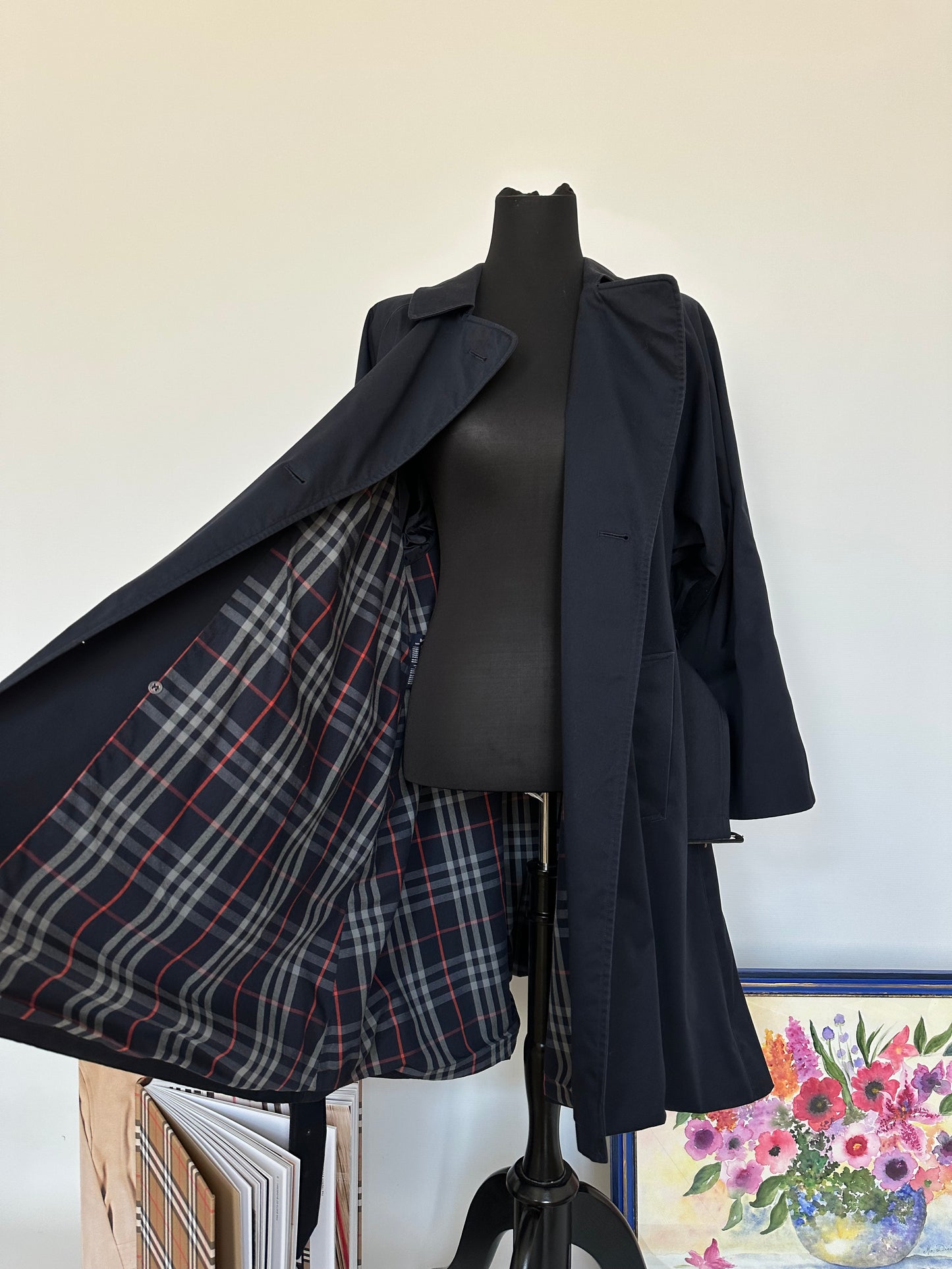 Burberry vintage – Trench-coat “The Waterloo ” bleu marine | T.M
