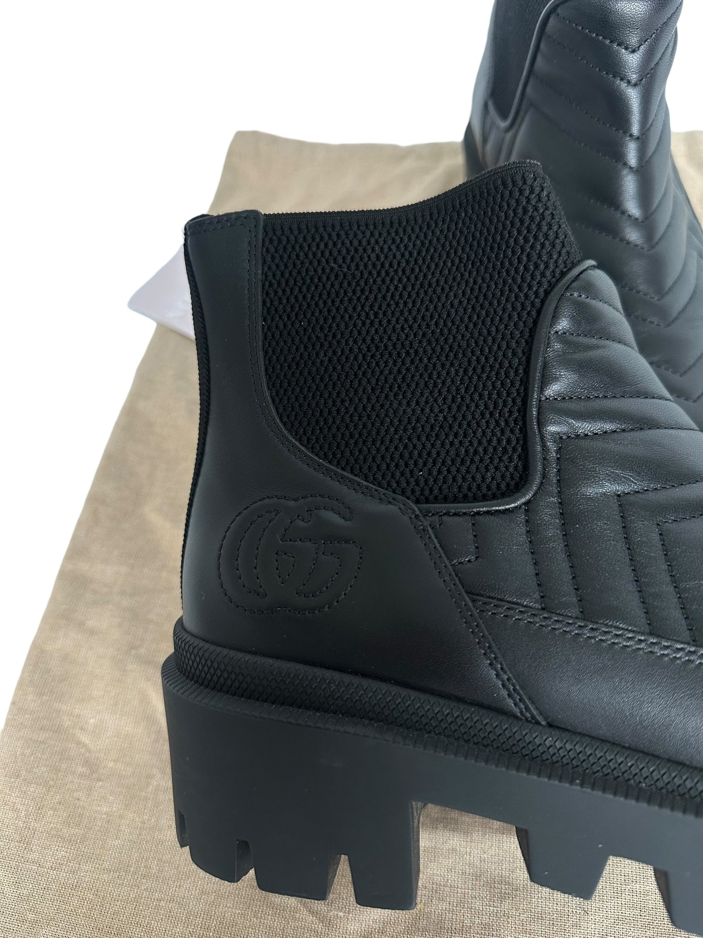 Gucci - Bottines Chelsea en cuir noir | T.37,5