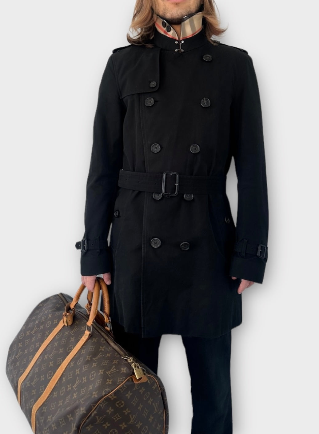 Trench-coat Burberry modèle « the Kensington  » noir| T.S