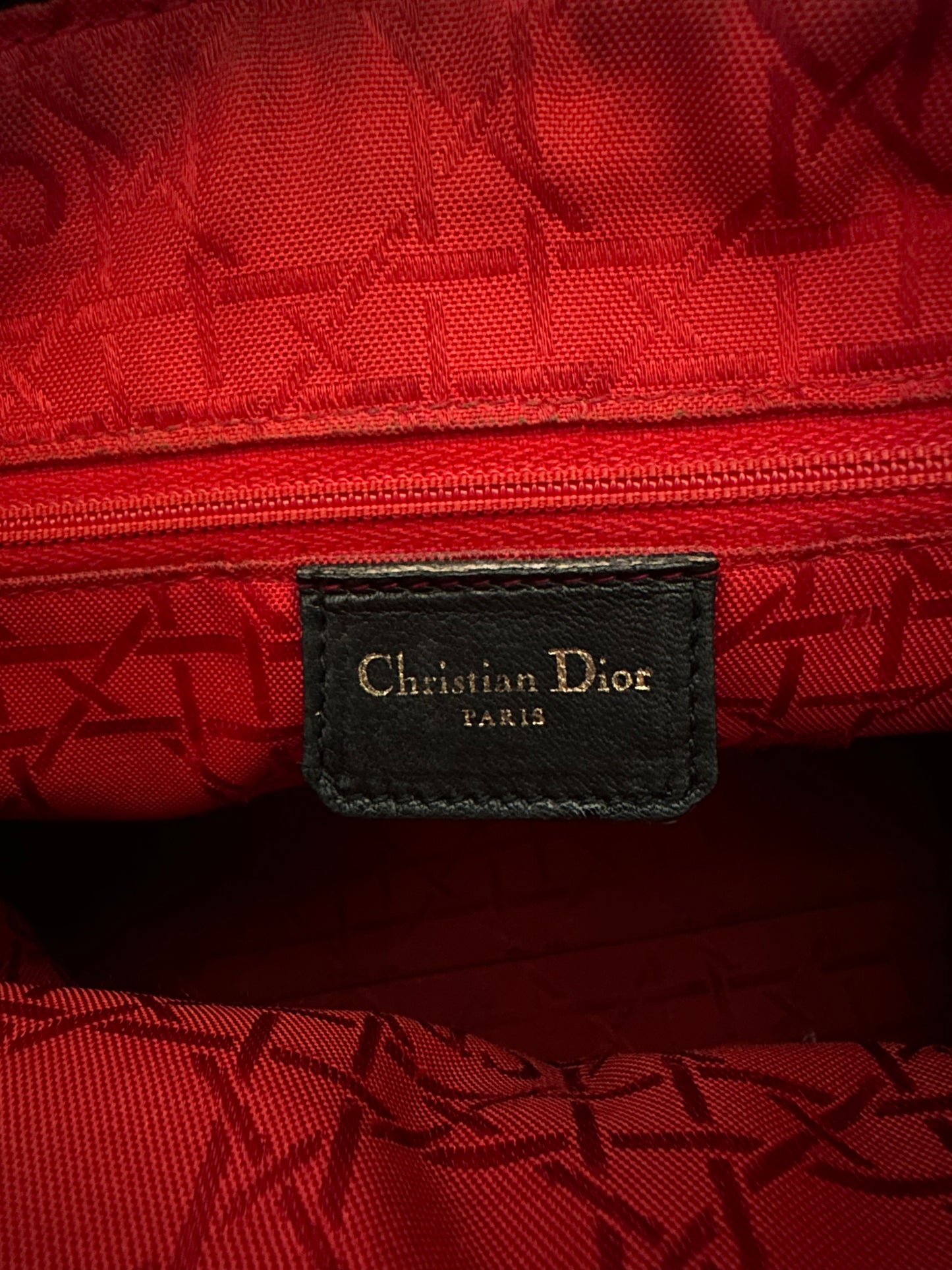 Dior - Lady Dior Medium vintage cuir noir