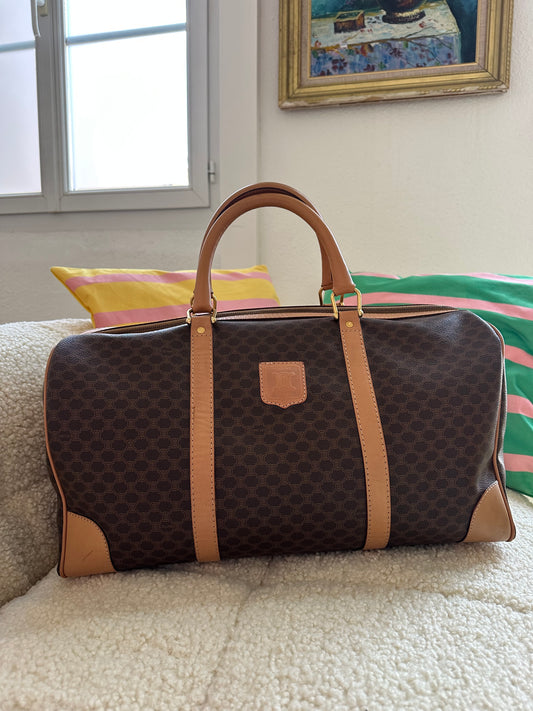 CELINE - Sac de voyage 45 toile macadam vintage