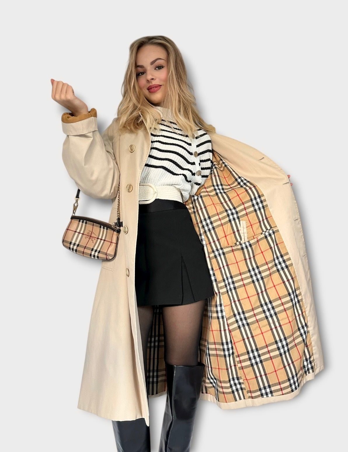 Burberry - vintage Trench-coat « Camden » beige clair | T.L