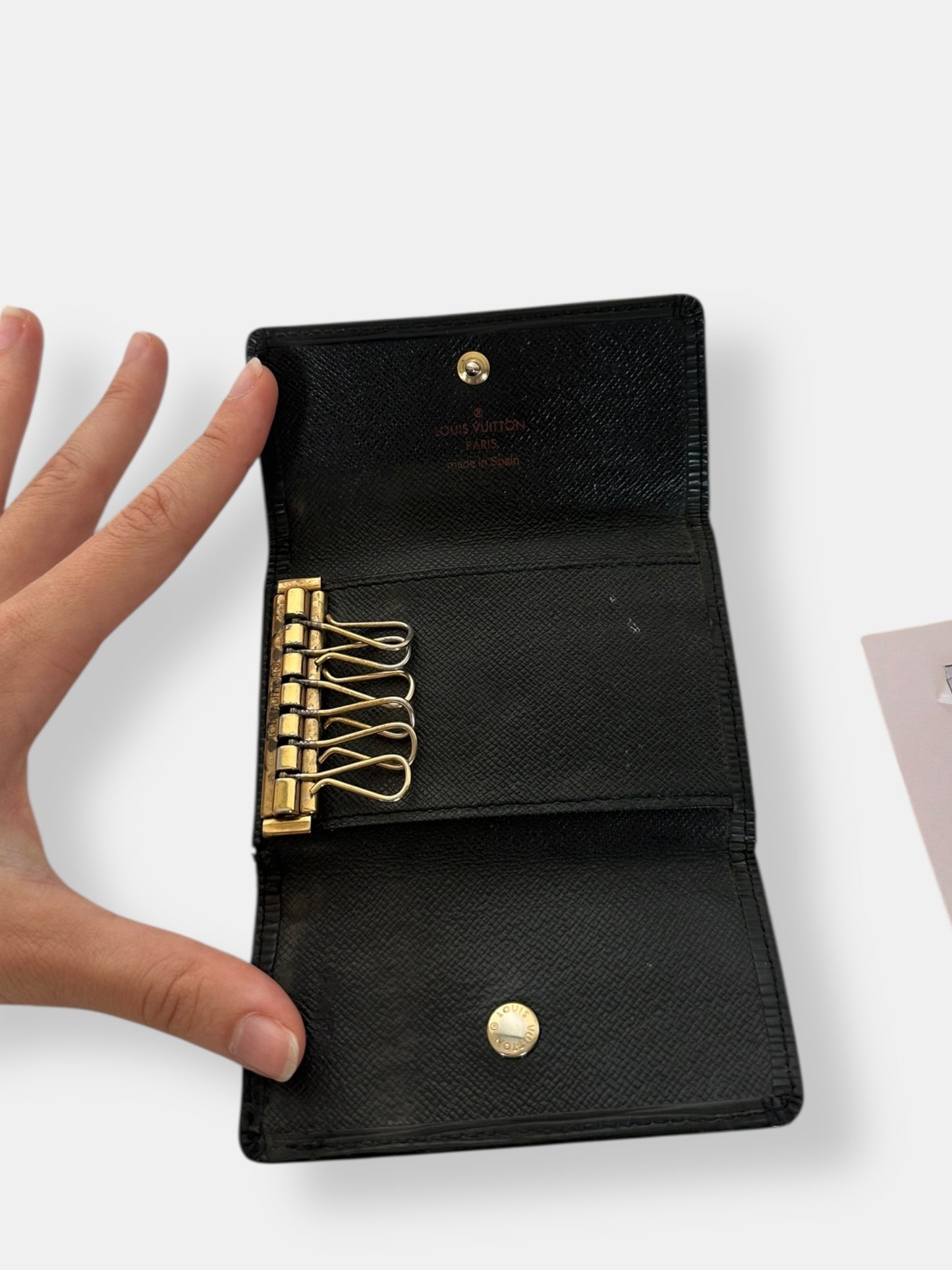 Louis Vuitton - Multiclés 6 cuir épi noir