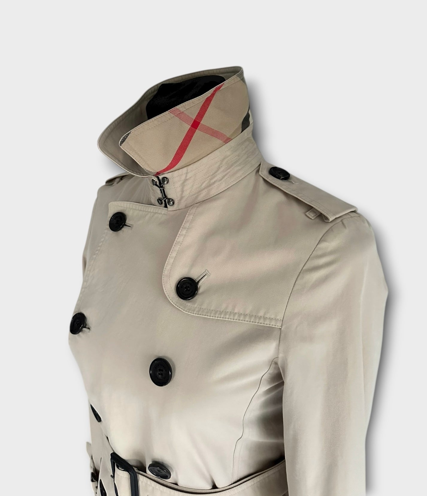 Burberry – Trench-coat “The Chelsea ” stone modèle récent | T.XS