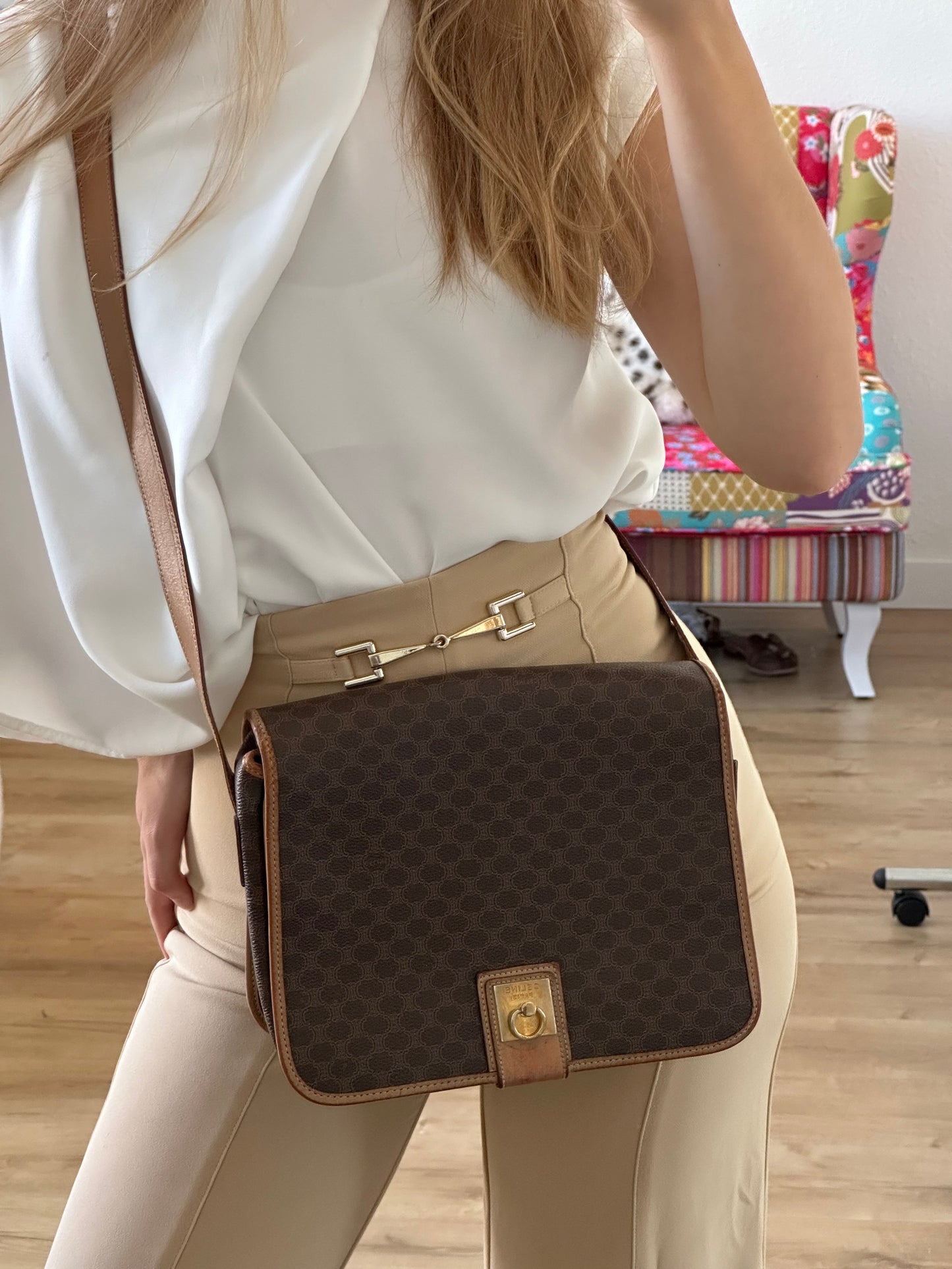 Celine - Sac bandoulière toile macadam