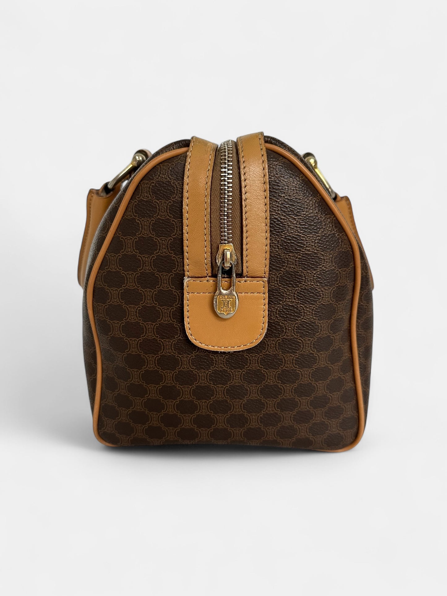 CELINE sac Boston toile Macadam