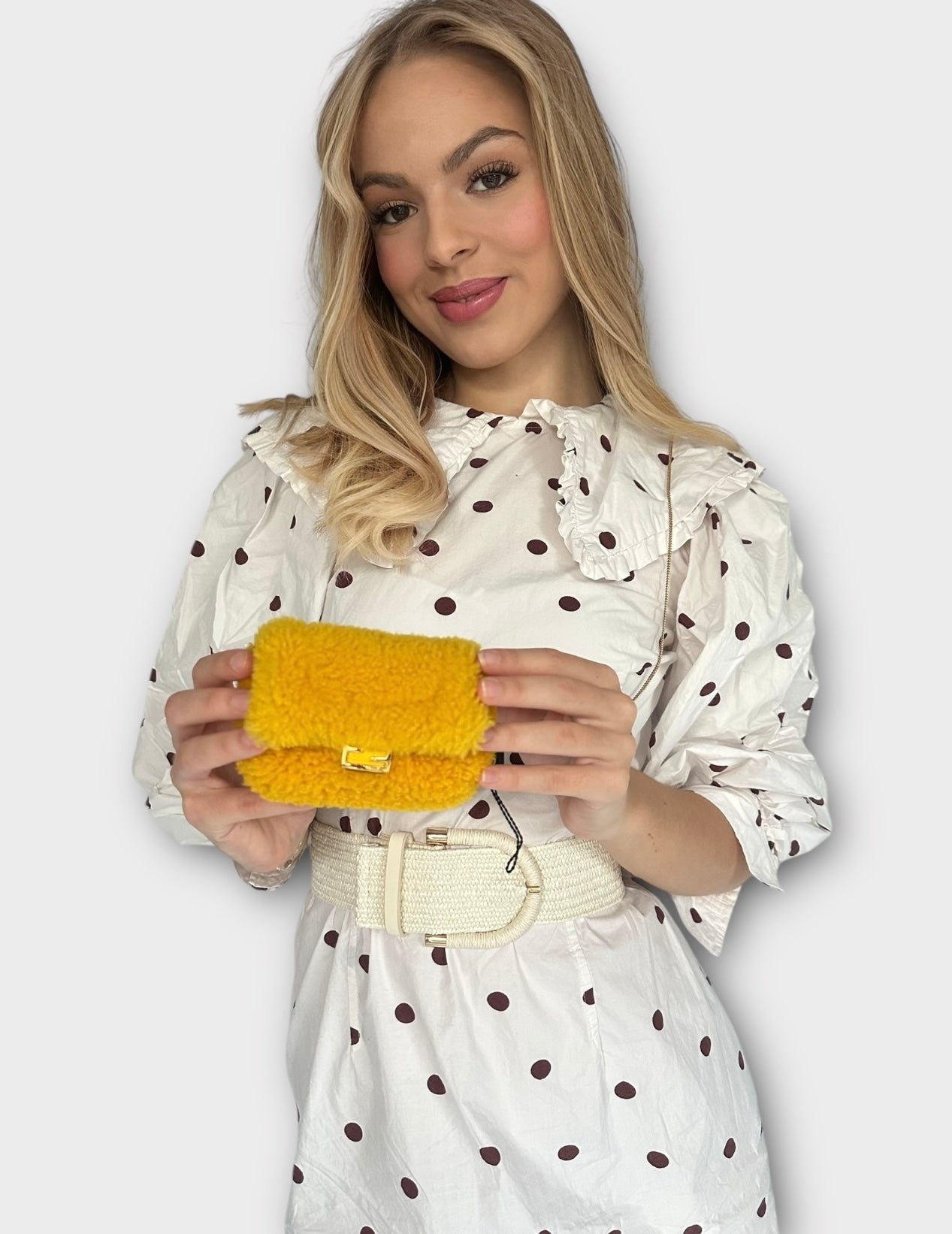 Fendi sac Nano-baguette jaune