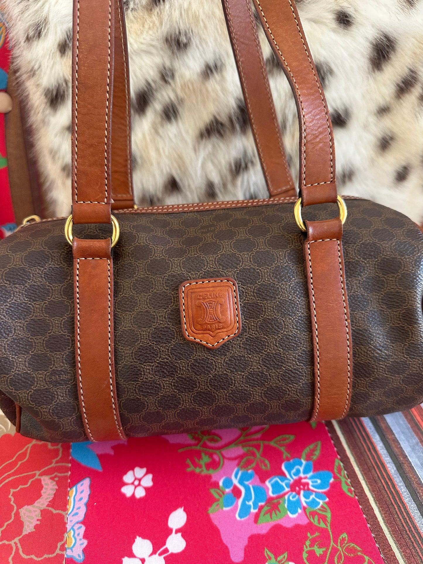 Celine - Sac Papillon toile macadam vintage