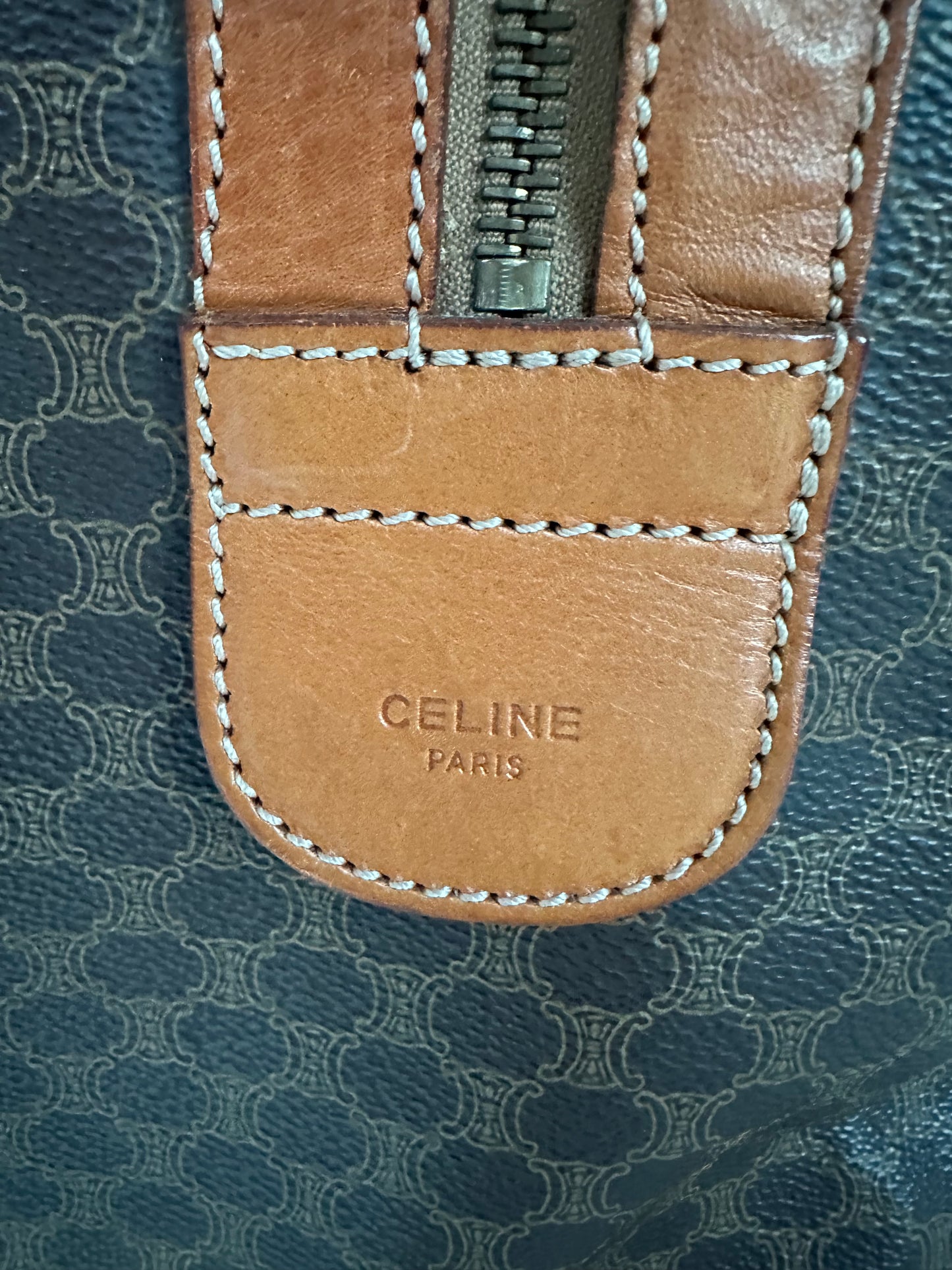 Céline - Sac de voyage 50 toile macadam vintage