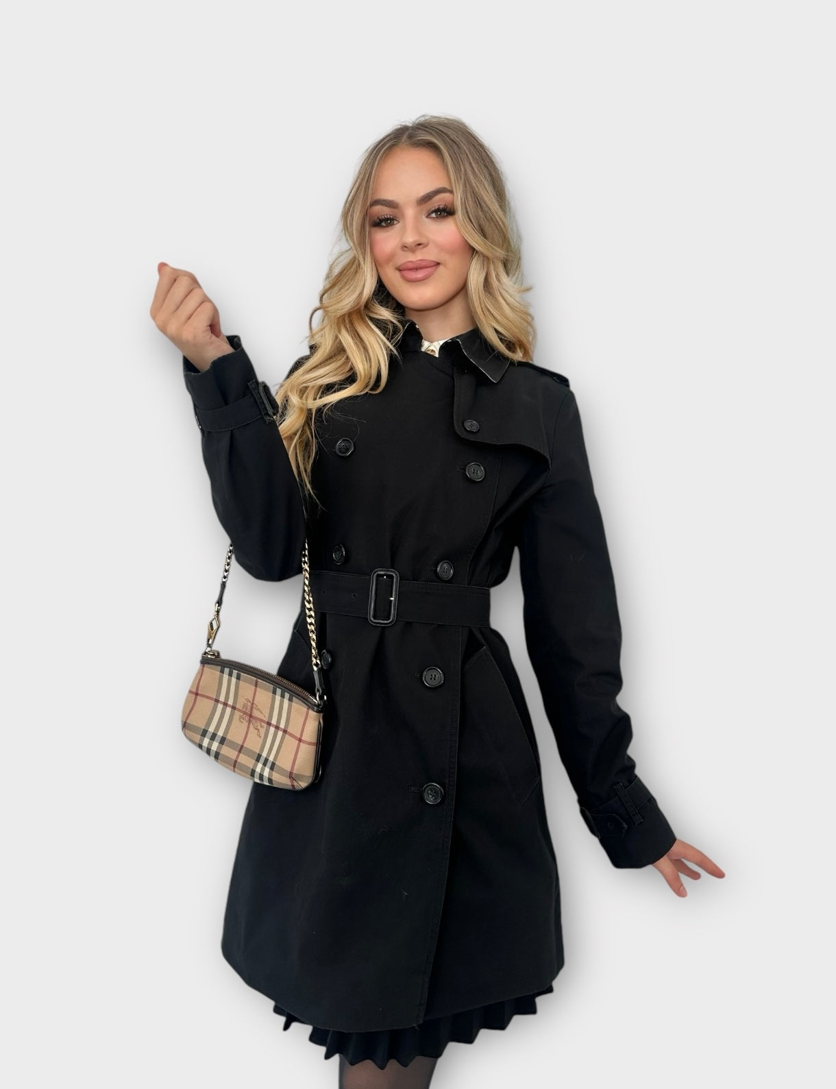 Burberry Trench-coat modèle “the Chelsea ” Noir | T.M