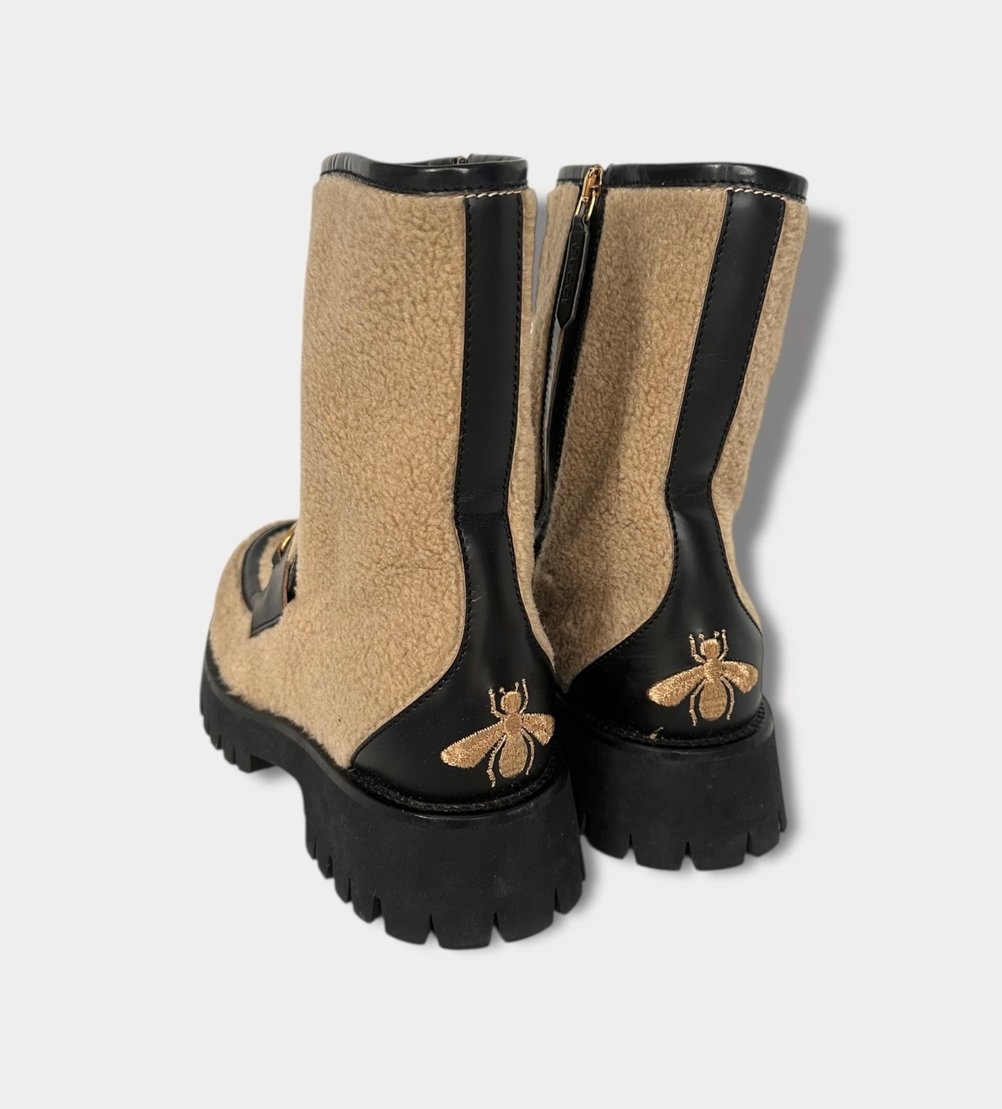 Gucci - Bottes en laine beige ( style fourrure mouton ) Mors | T.40