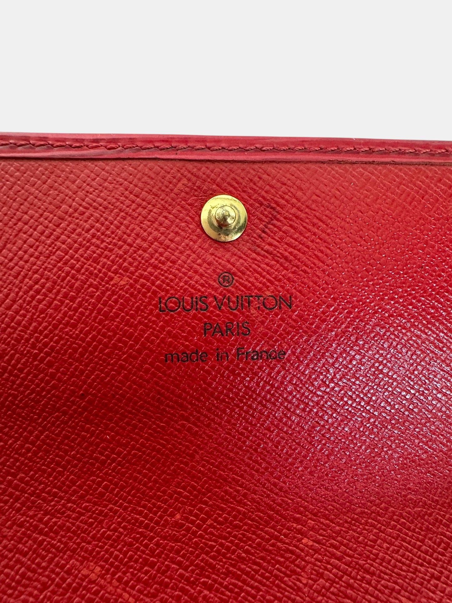 Louis Vuitton - Portefeuille Sarah cuir épi rouge