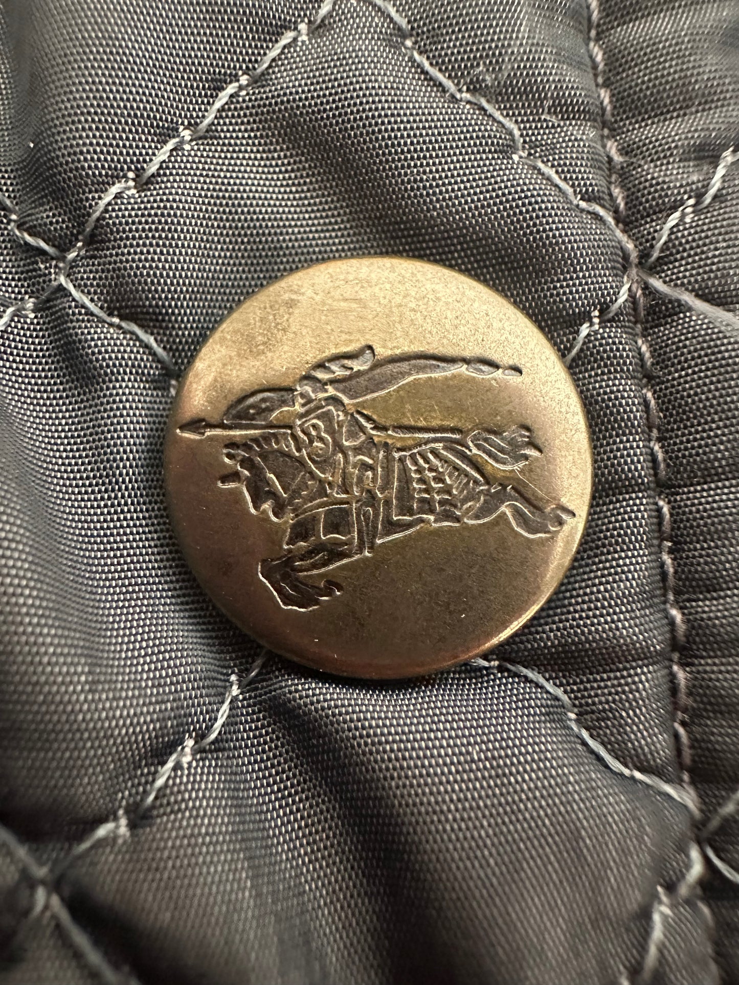 Burberry - vintage Veste matelassée bleu gris | T.M