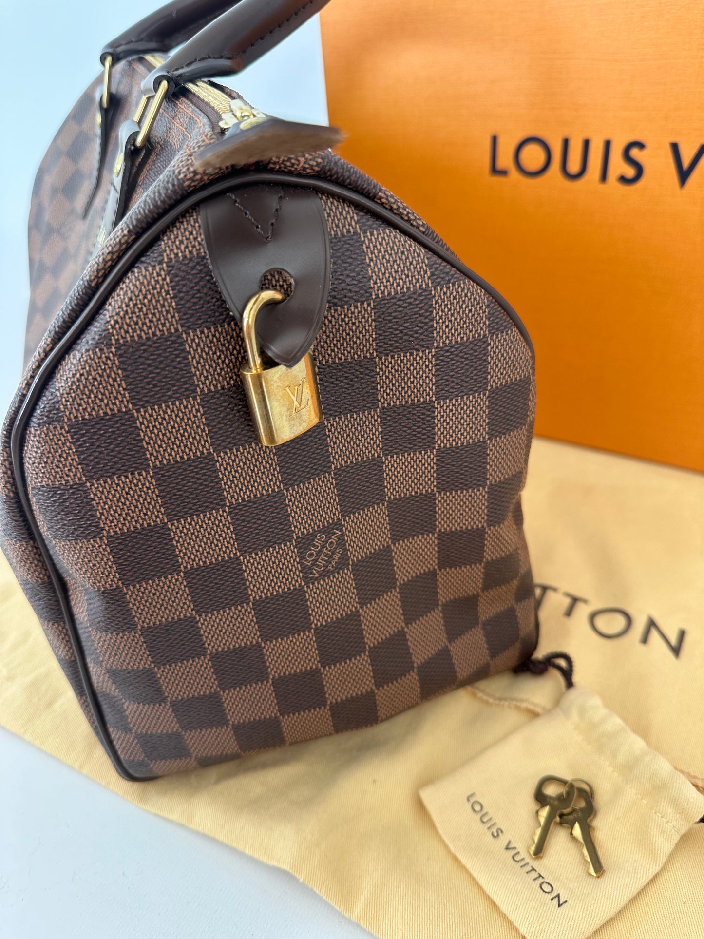 Sac Speedy 30 Damier ébène Louis Vuitton