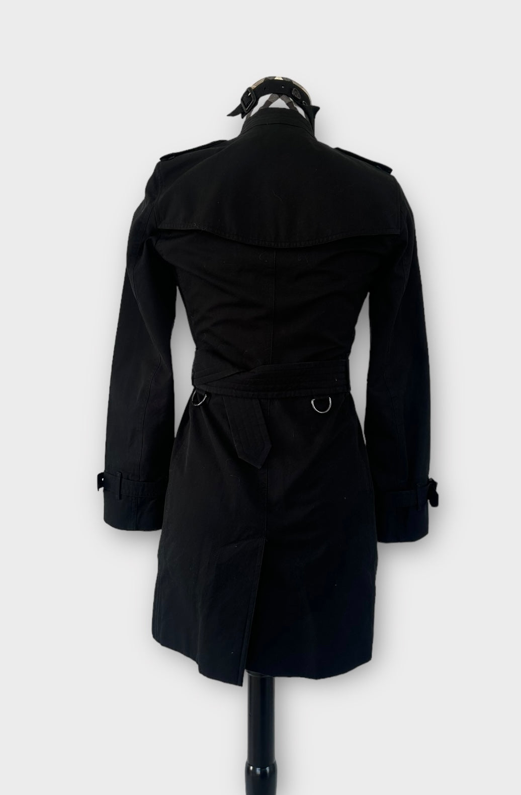 Trench-coat Burberry « the Kensington » heritage noir/ T.XS