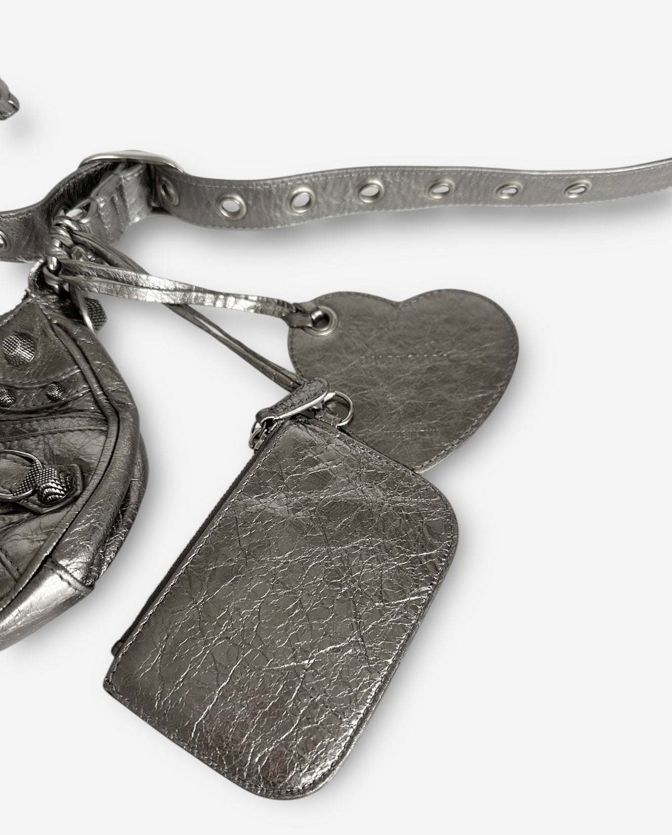 Balenciaga – Sac « Le cagole » XS argenté