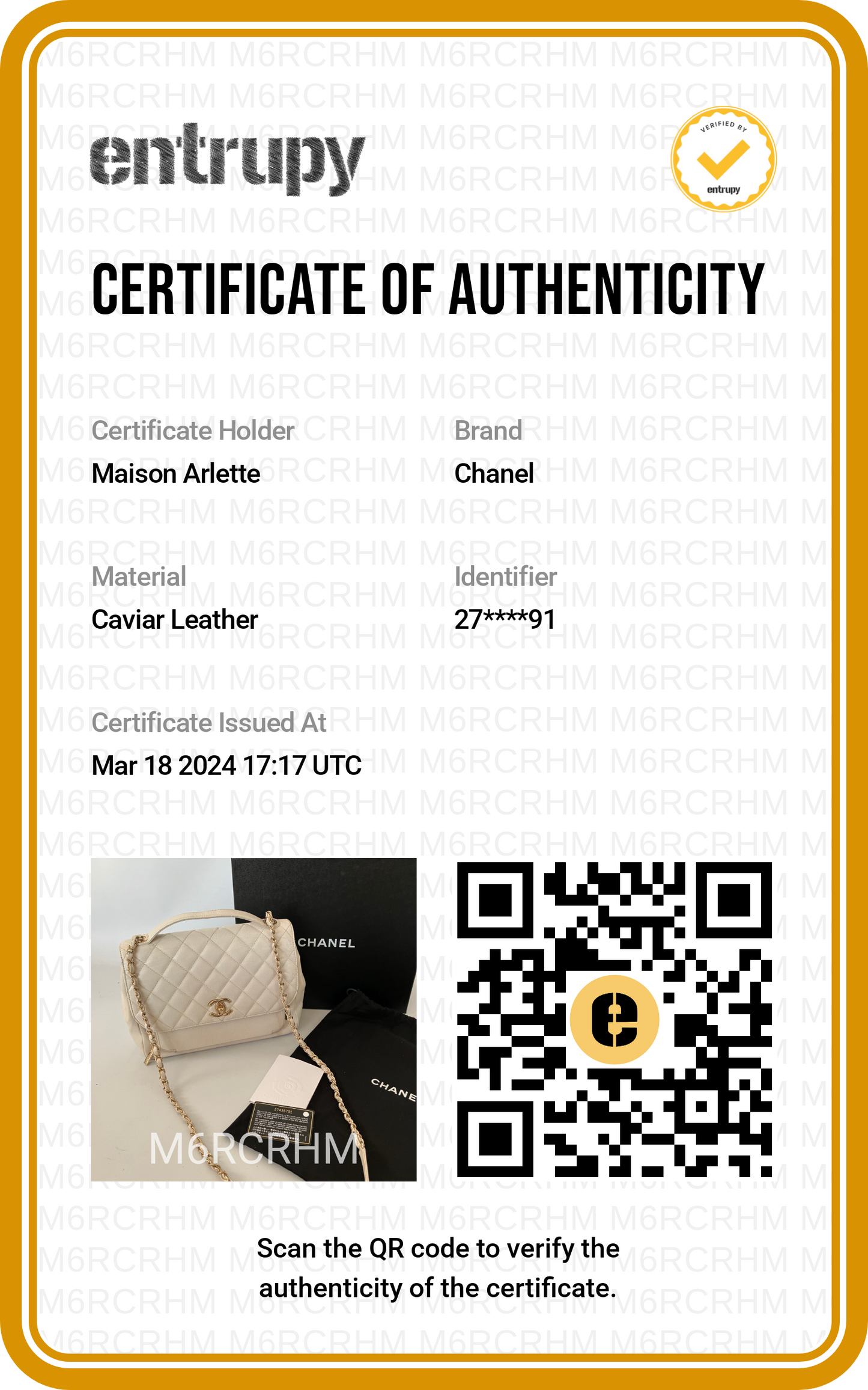 Chanel - Business Affinity cuir caviar blanc cassé