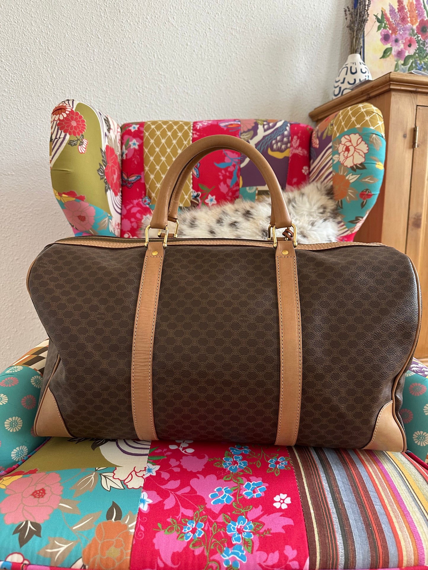 Céline - Sac de voyage 50 toile macadam