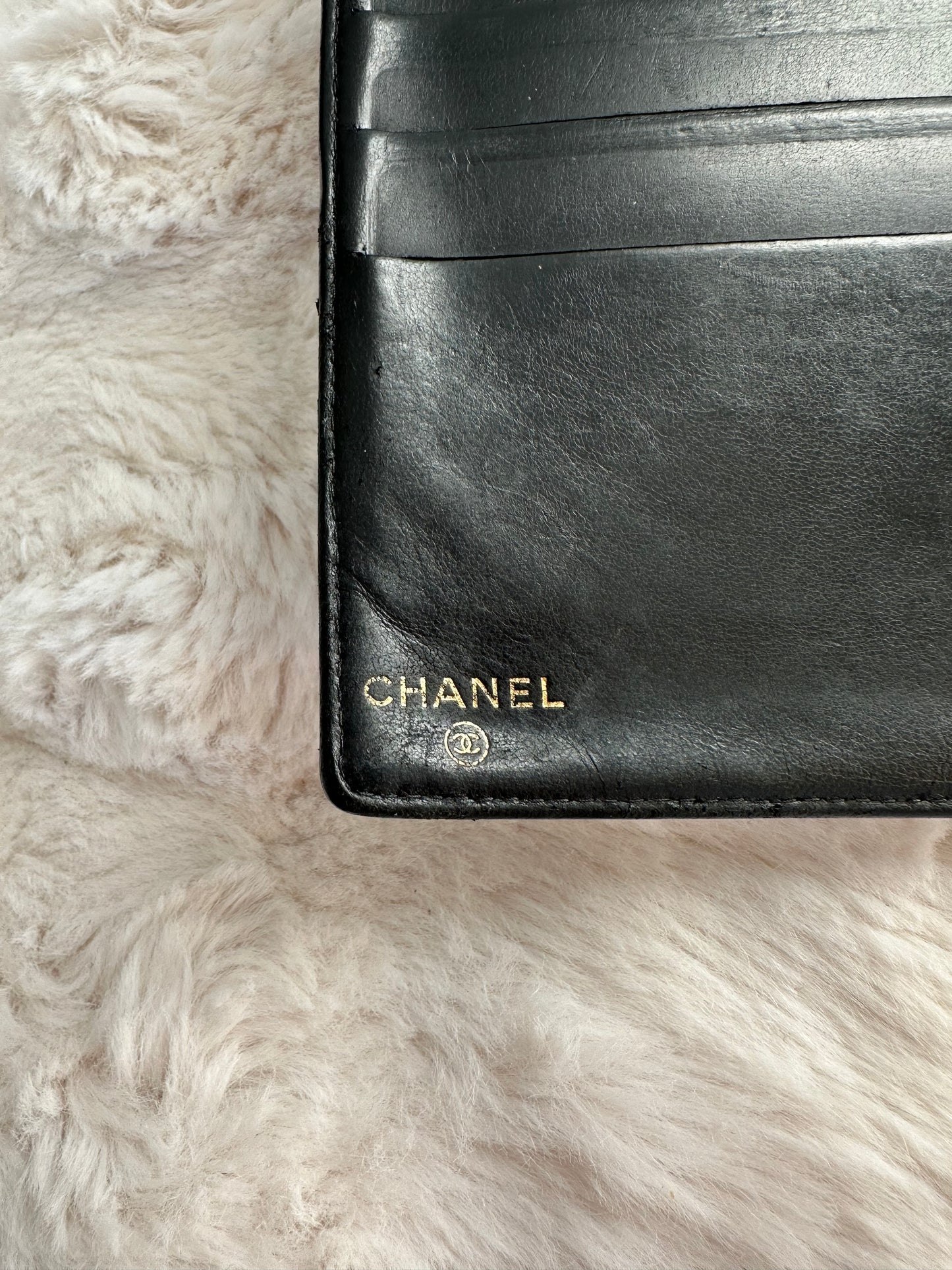 Chanel - Portefeuille long en cuir caviar noir