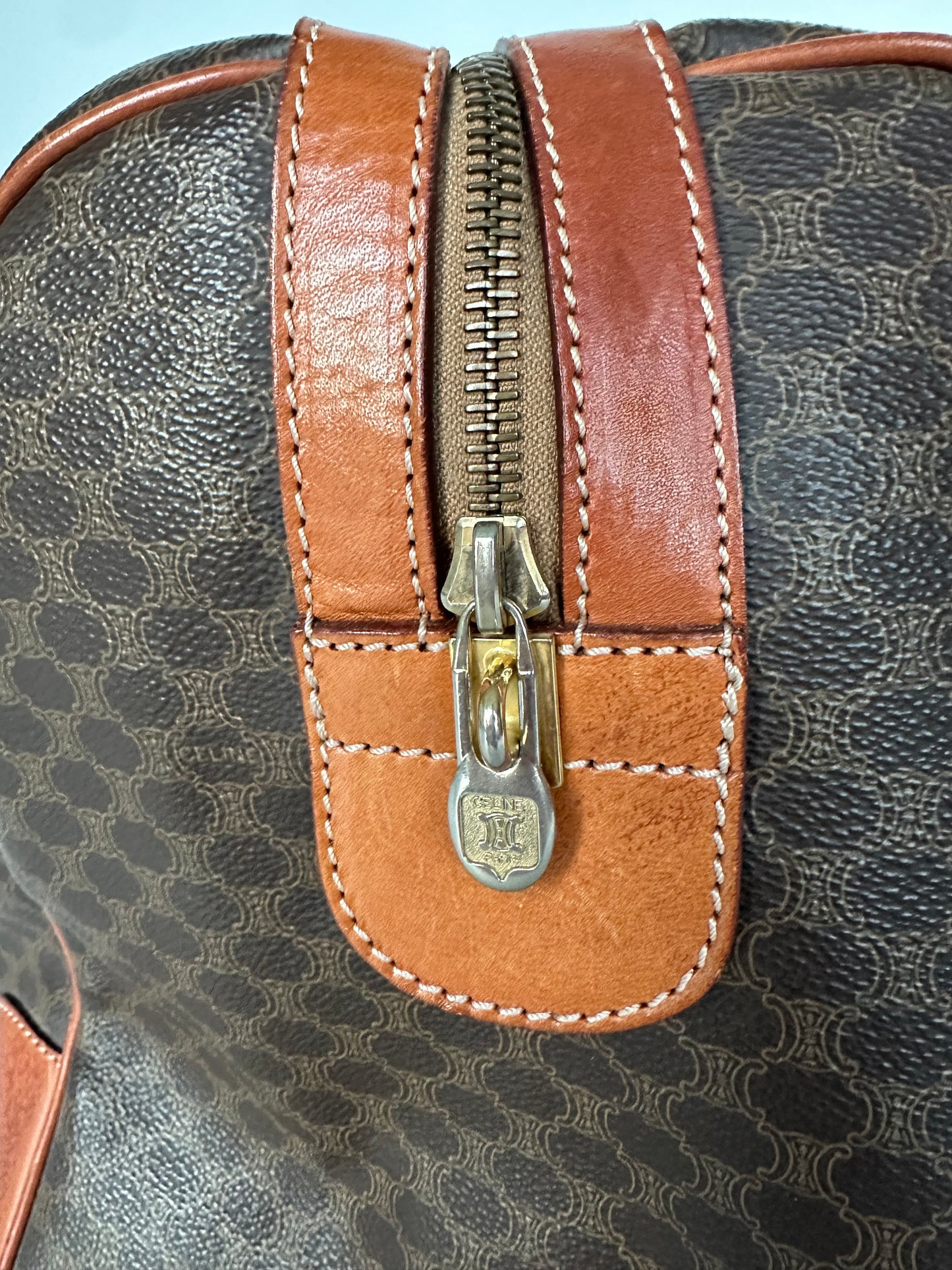 Céline - Sac de voyage 50 toile macadam vintage