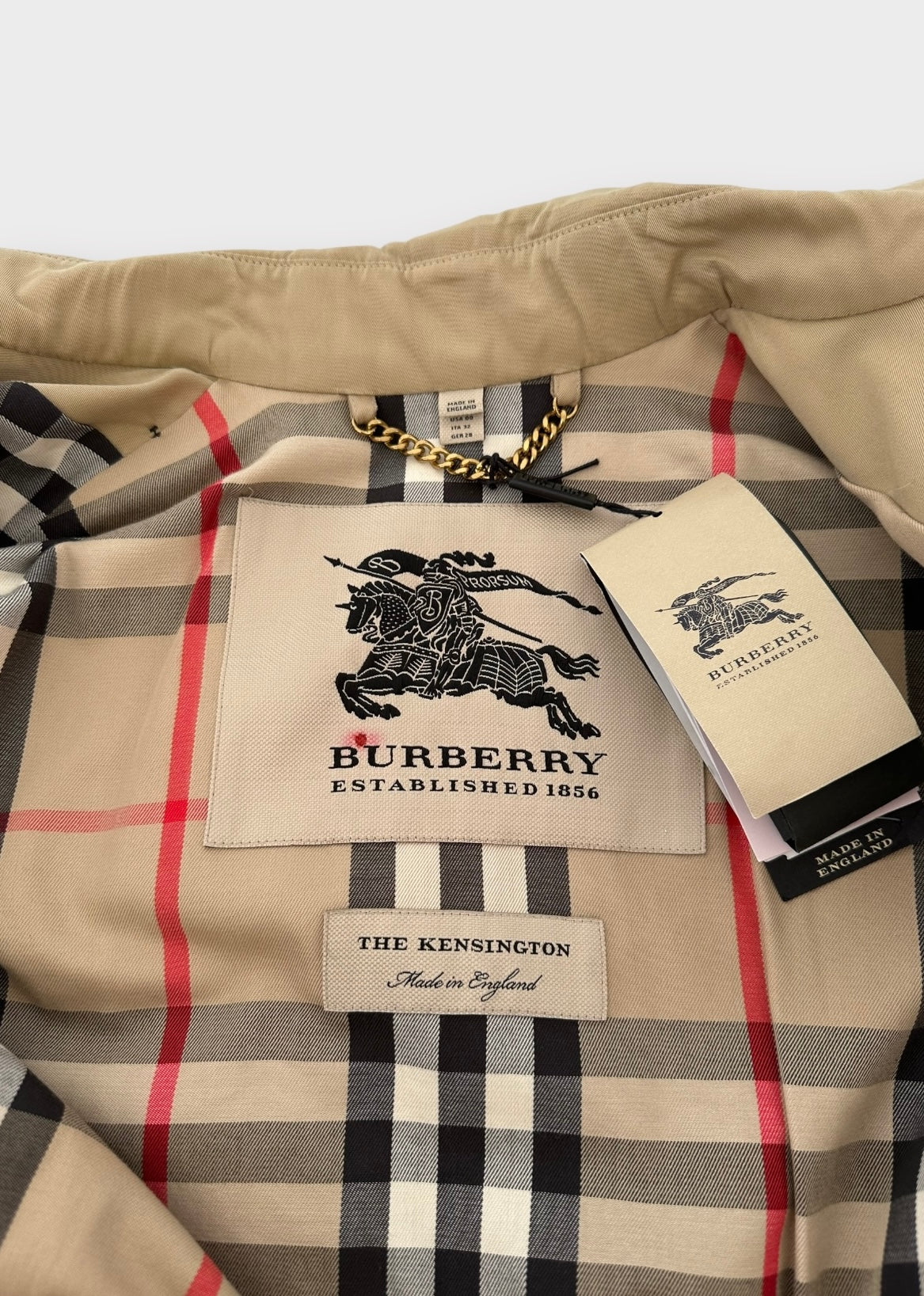 Burberry Trench-coat modèle “ the Kensington ” Honey | T.XS