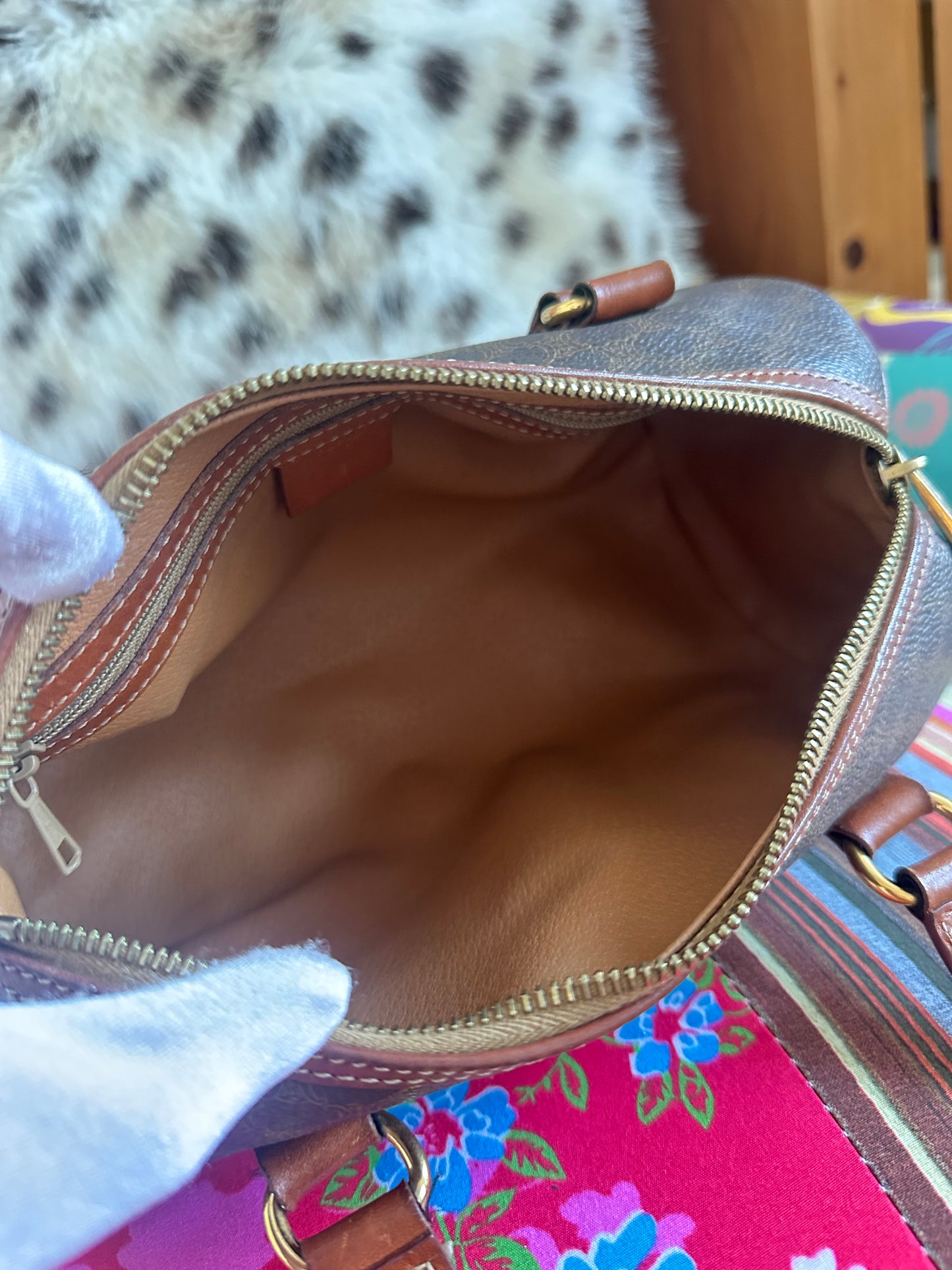 Celine - Sac Papillon toile macadam vintage