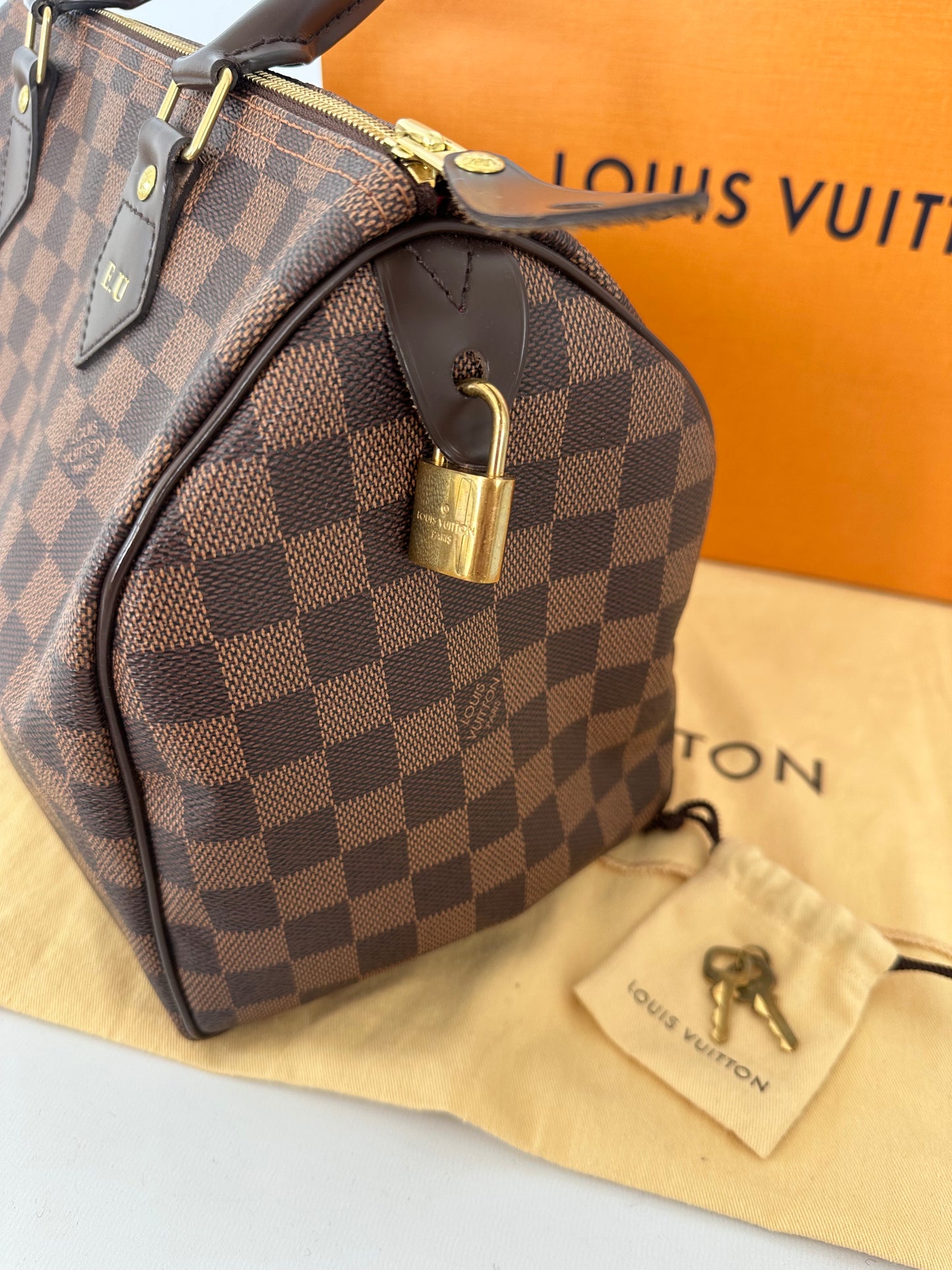 Sac Speedy 30 Damier ébène Louis Vuitton