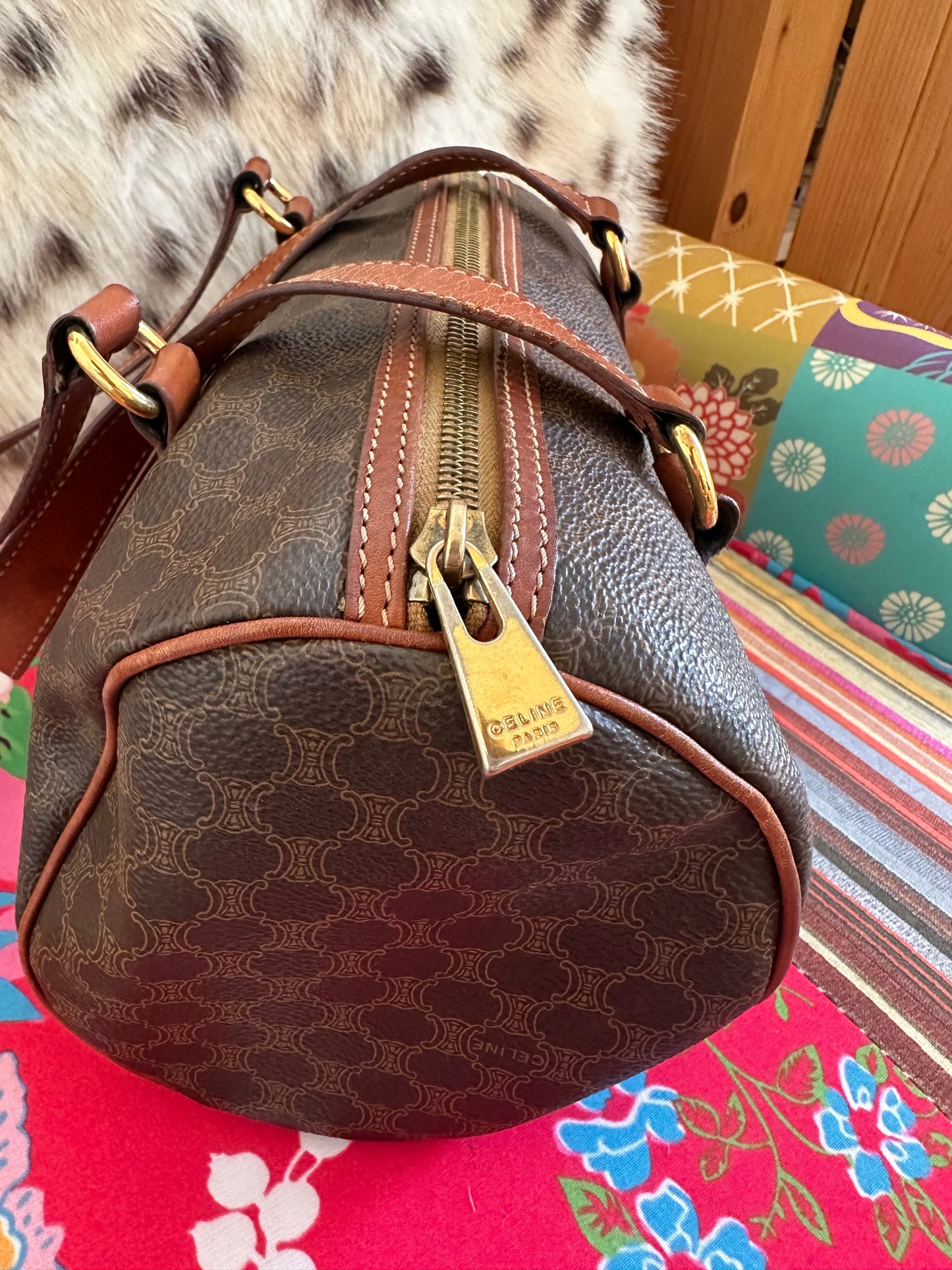 Celine - Sac Papillon toile macadam vintage