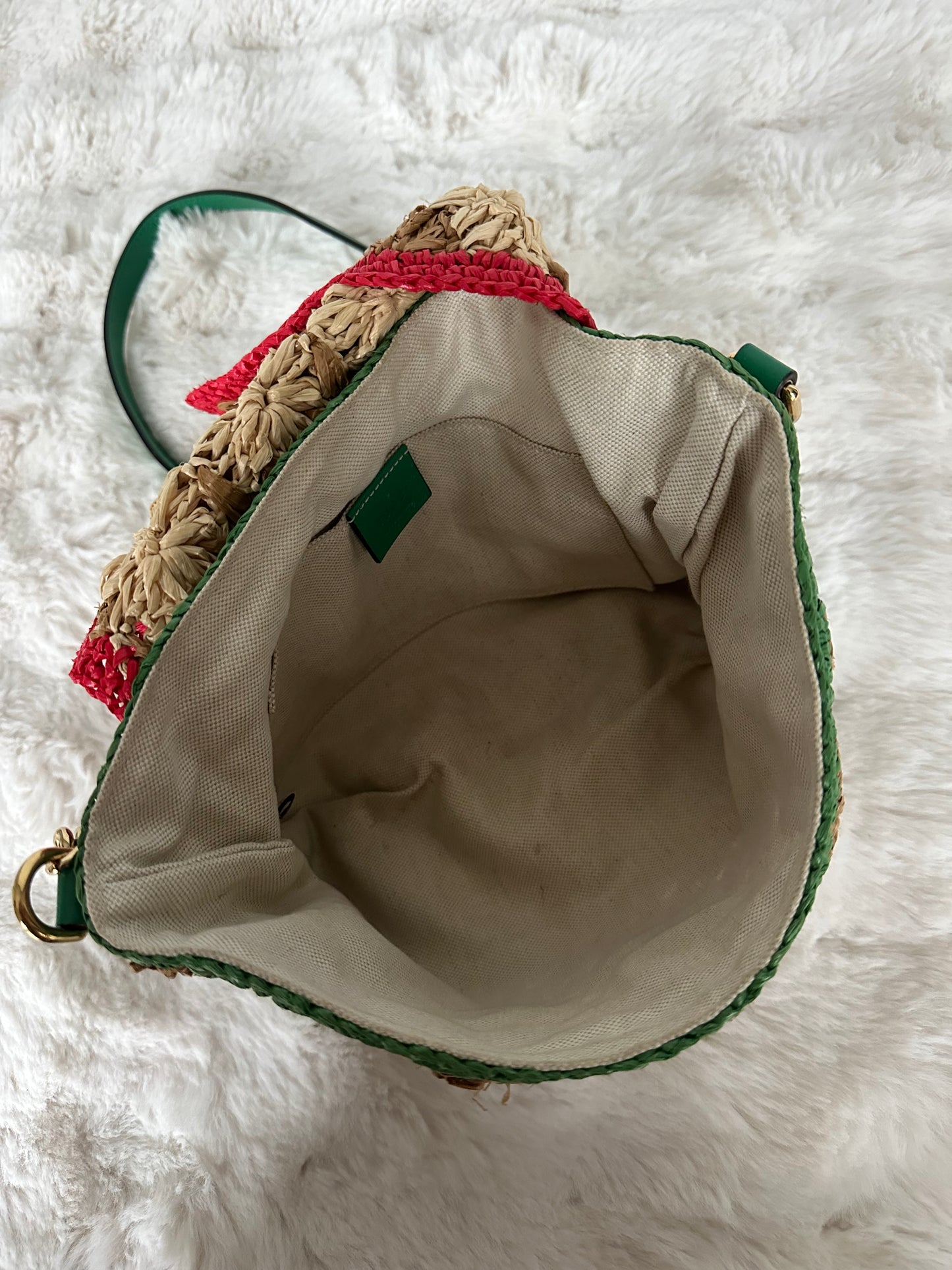 Gucci - GG Marmont floral raphia bandoulière