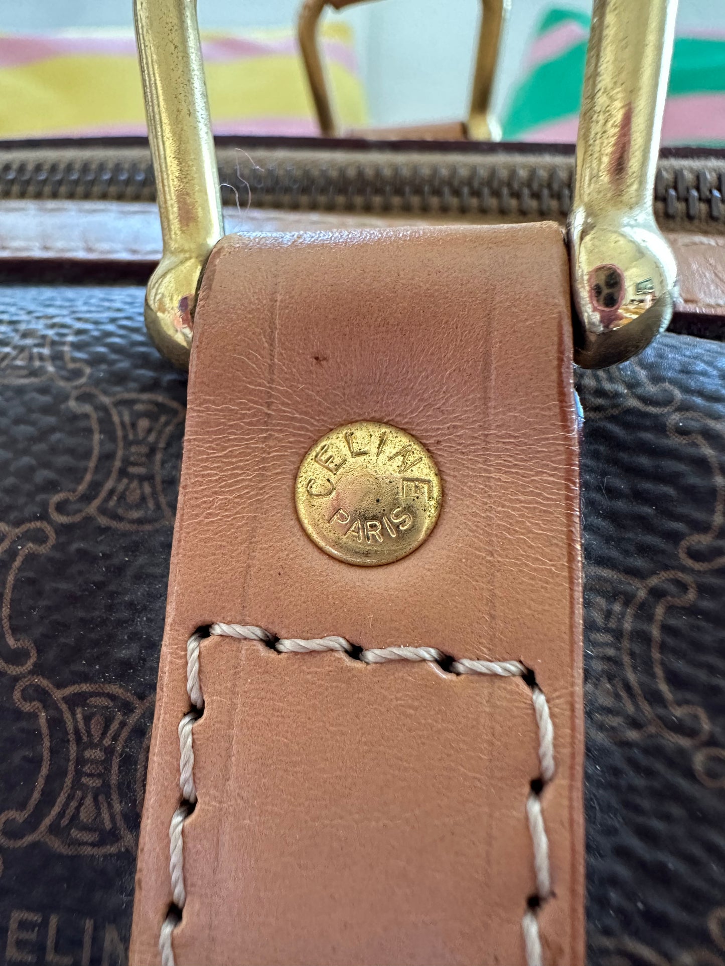 CELINE - Sac de voyage 45 toile macadam vintage