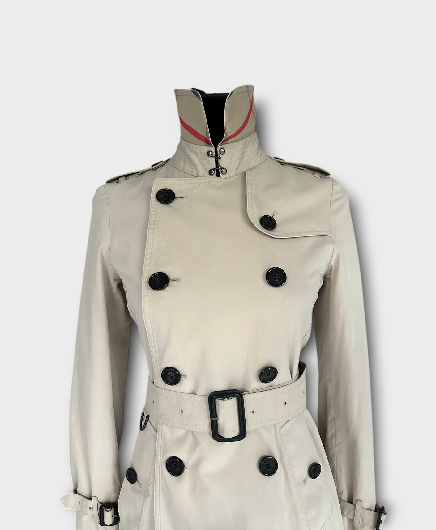 Burberry – Trench-coat “The Chelsea ” stone modèle récent | T.XS