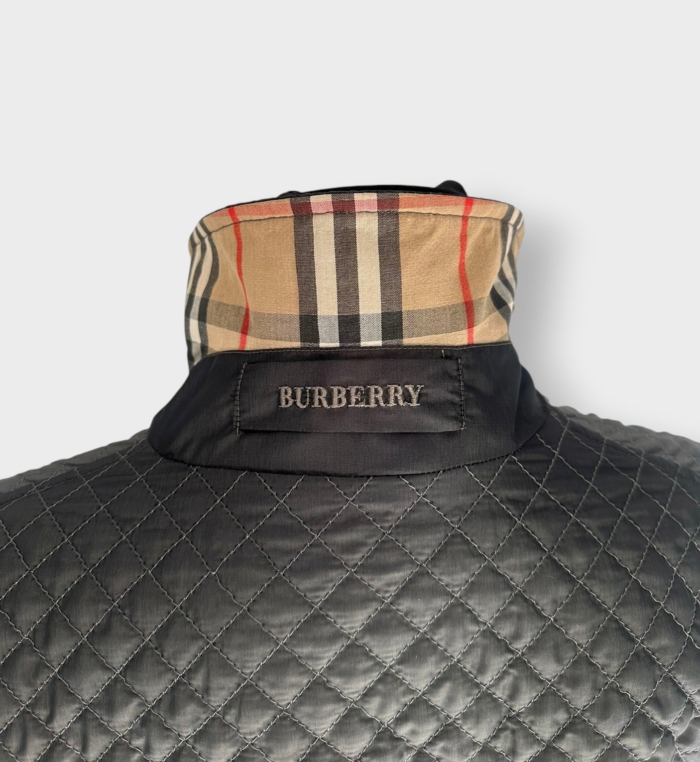 Burberry - vintage Veste matelassée bleu gris | T.M