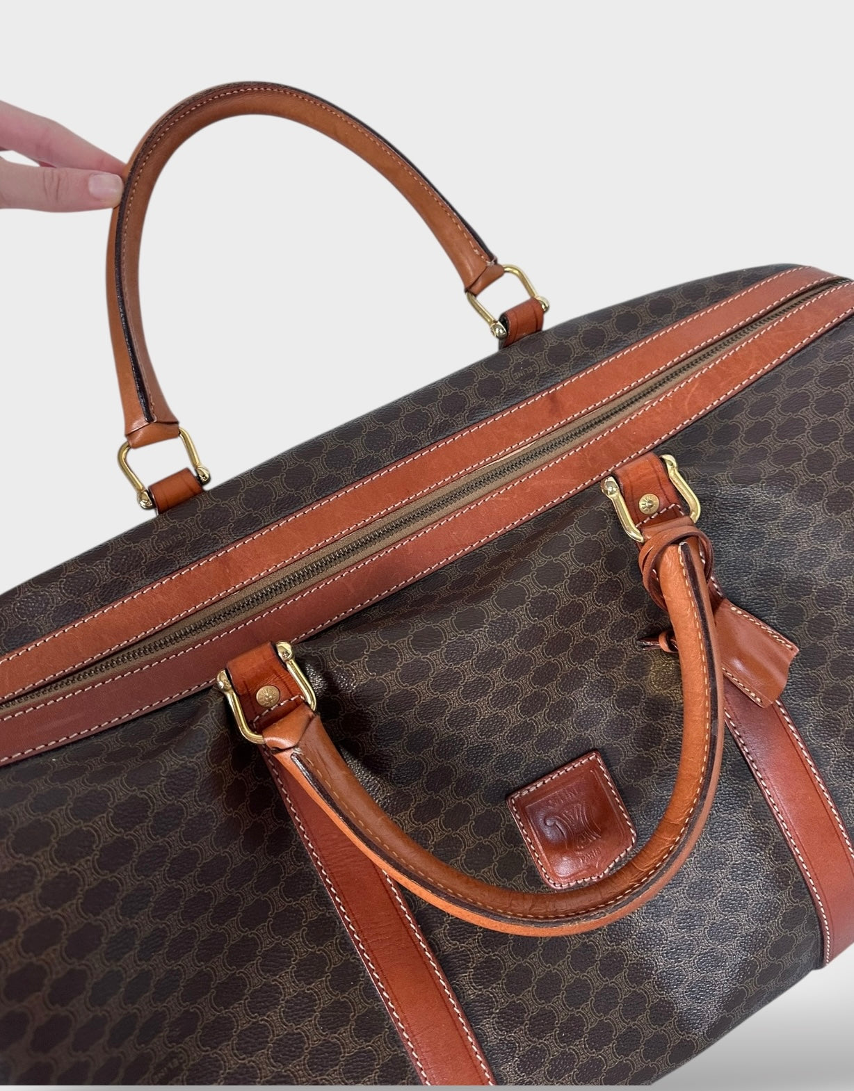 Céline - Sac de voyage 50 toile macadam vintage