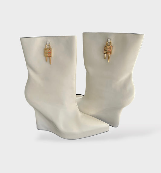 Givenchy - Shark Bottes en cuir blanche | T.39