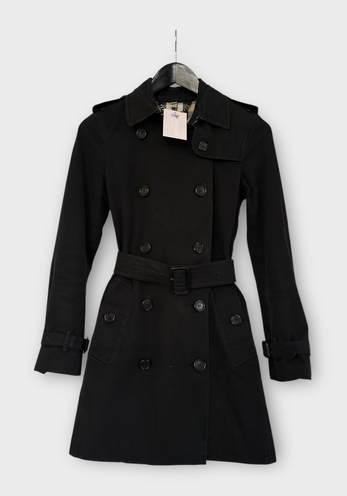 Burberry Trench-coat modèle “the Kensington ” Noir | T.XS