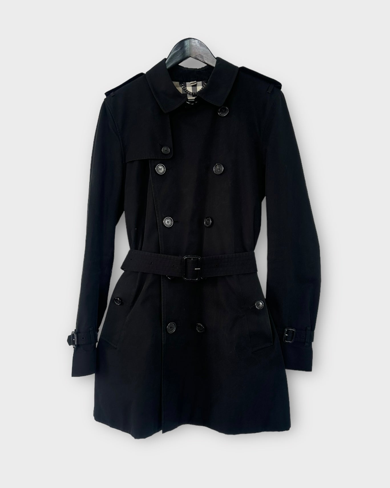 Trench-coat Burberry modèle « the Kensington  » noir| T.S