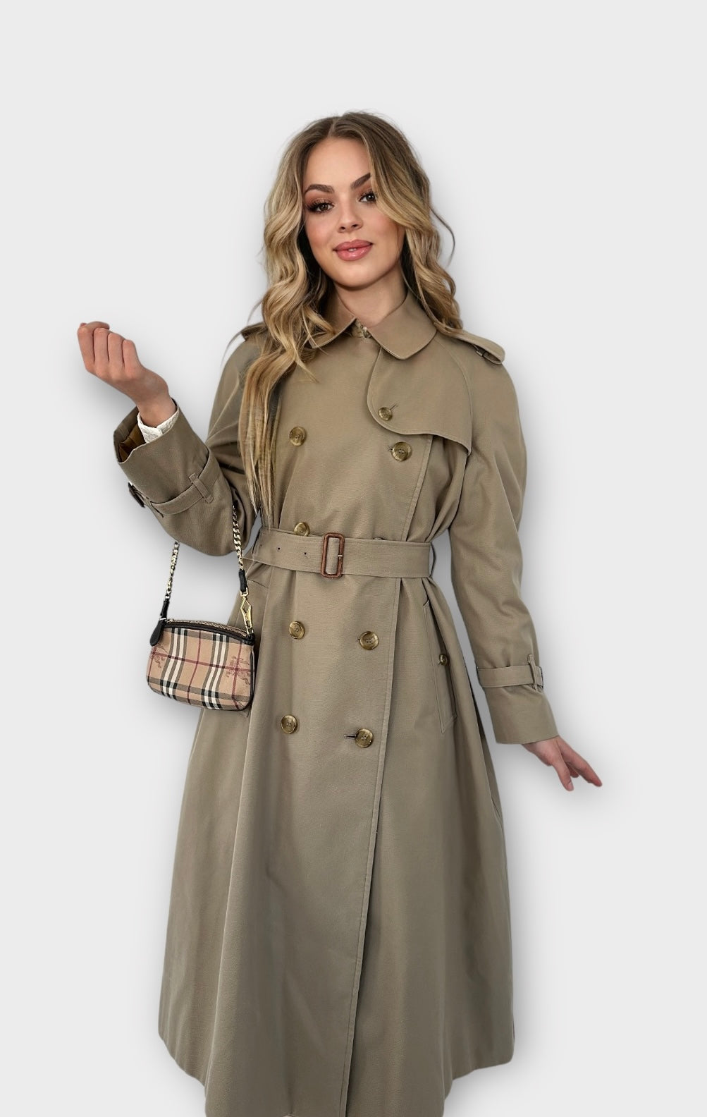 Trench-coat Burberry modèle “the Waterloo ” camel/ T.S