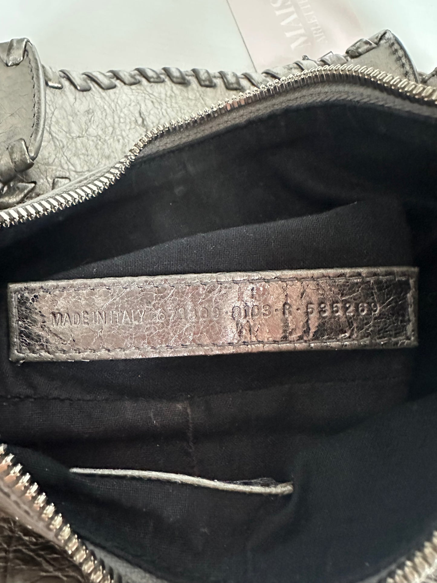 Balenciaga – Sac « Le cagole » XS argenté