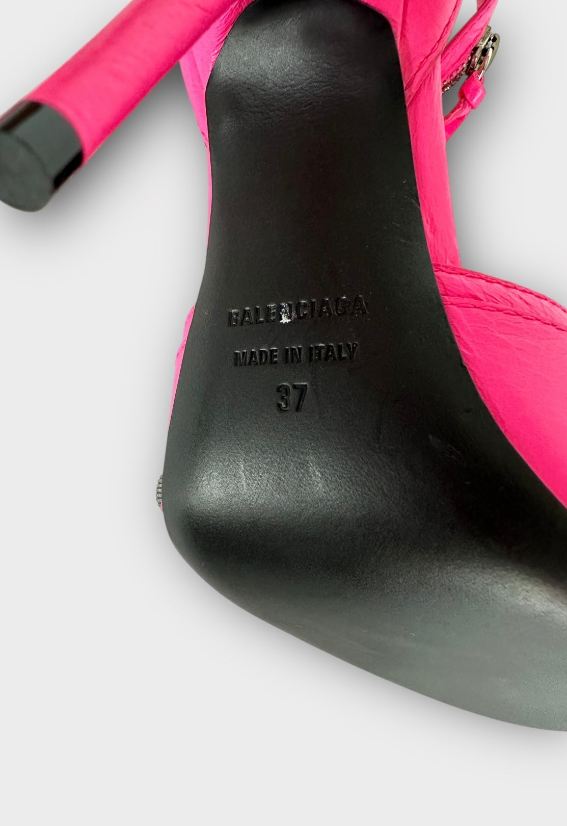 Balenciaga Escarpins/ Sandales Cagole cuir rose | T.37