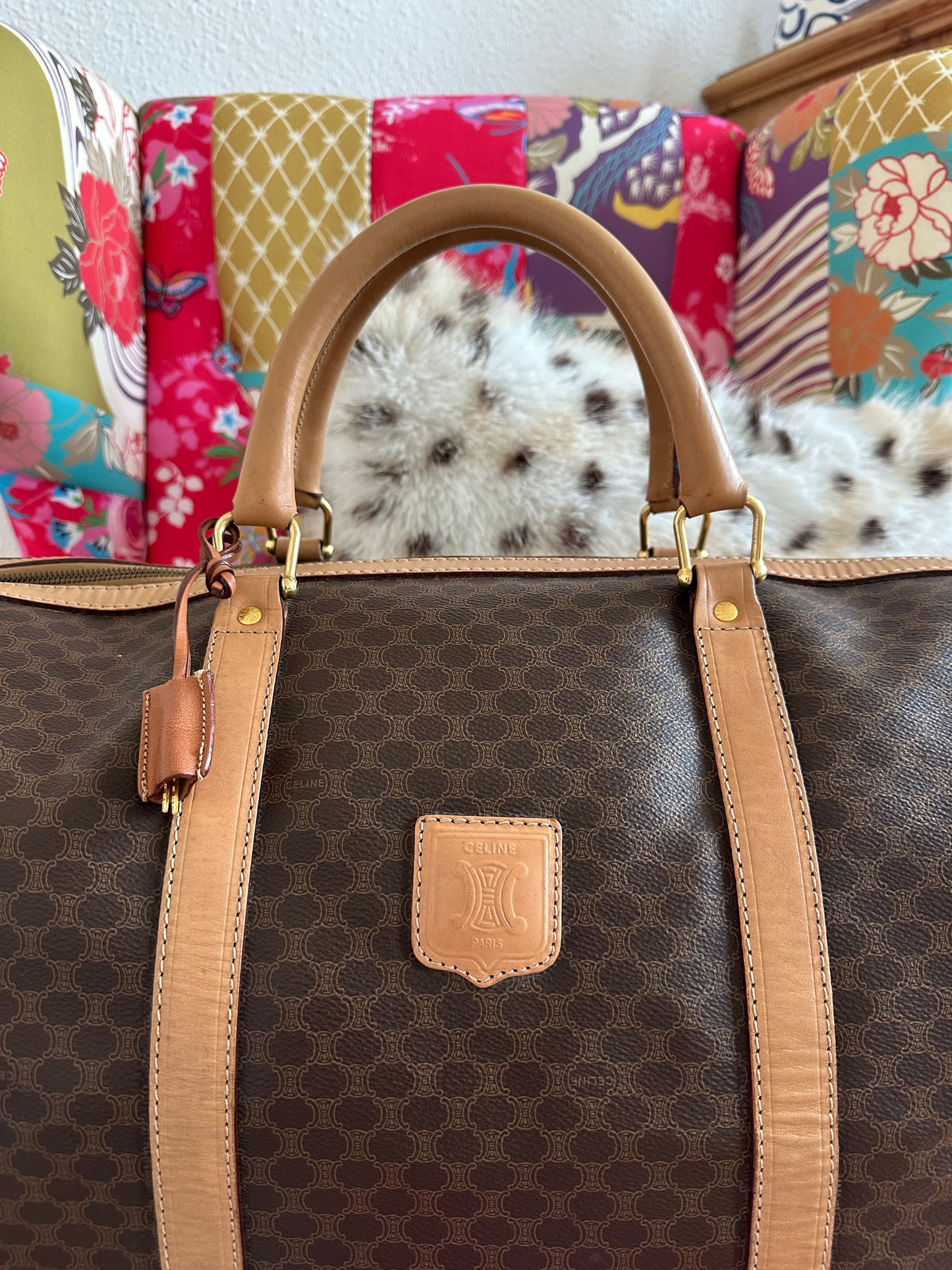 Céline - Sac de voyage 50 toile macadam