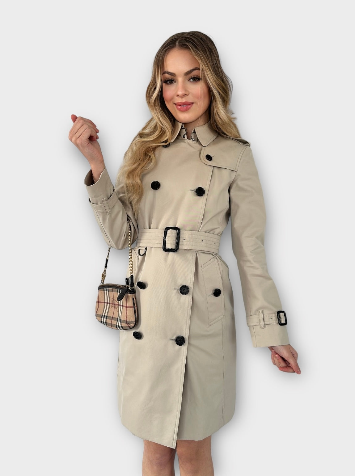 Burberry Trench-coat “ the Kensington ” stone heritage/ T.XS