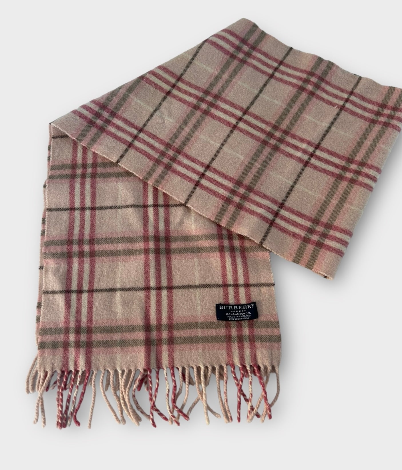 Écharpe Burberry tartan rose