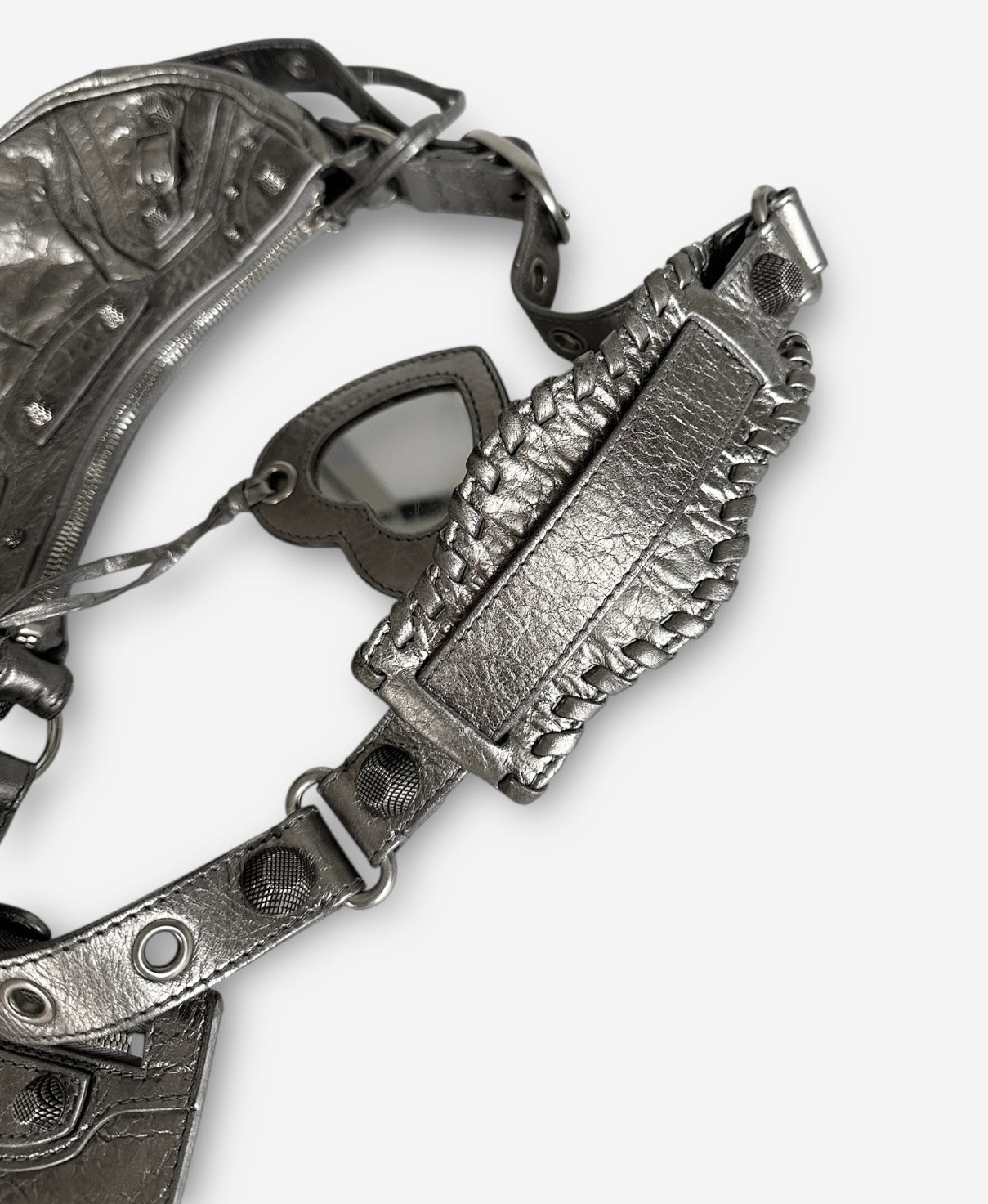 Balenciaga – Sac « Le cagole » XS argenté