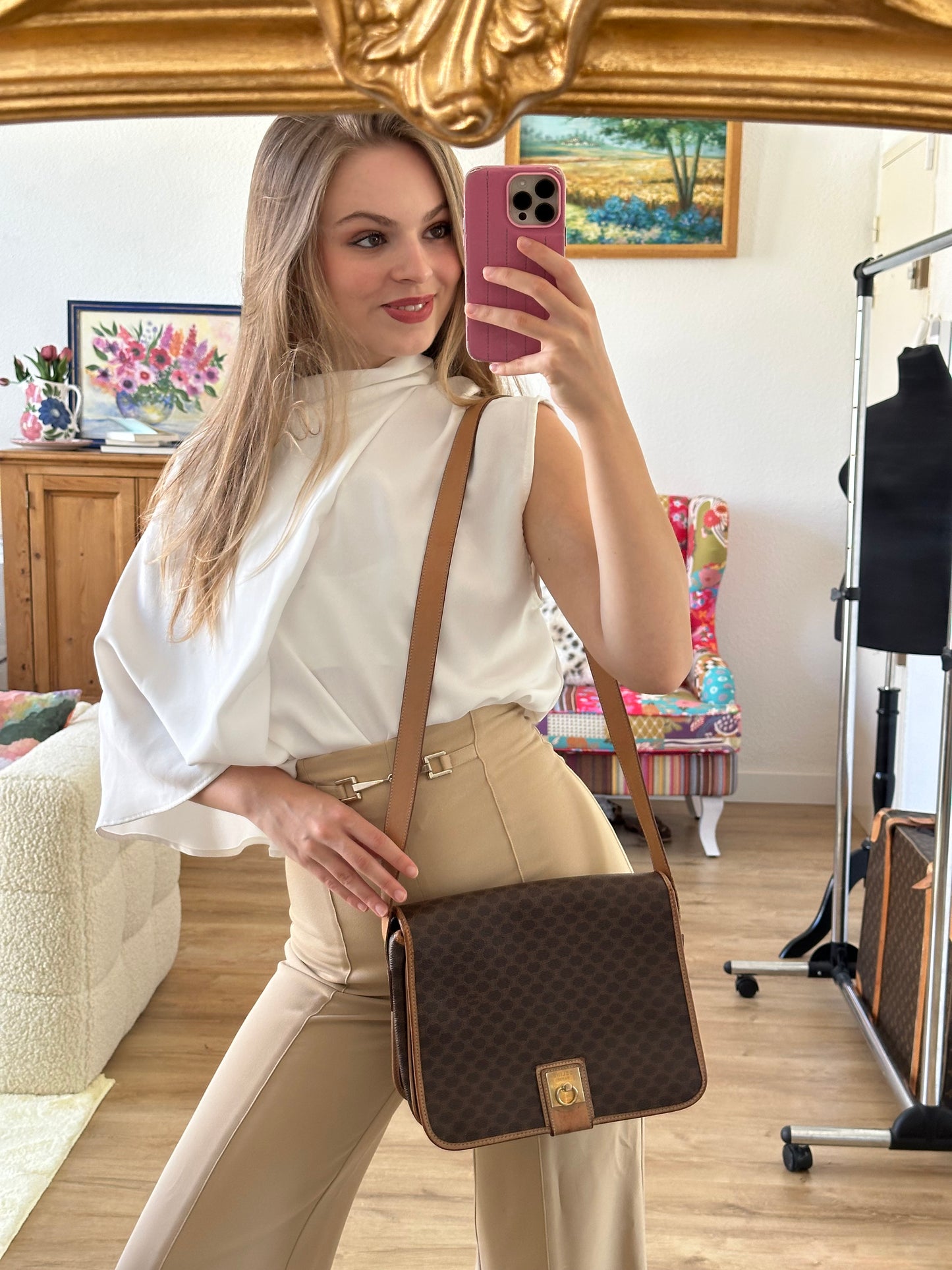 Celine - Sac bandoulière toile macadam