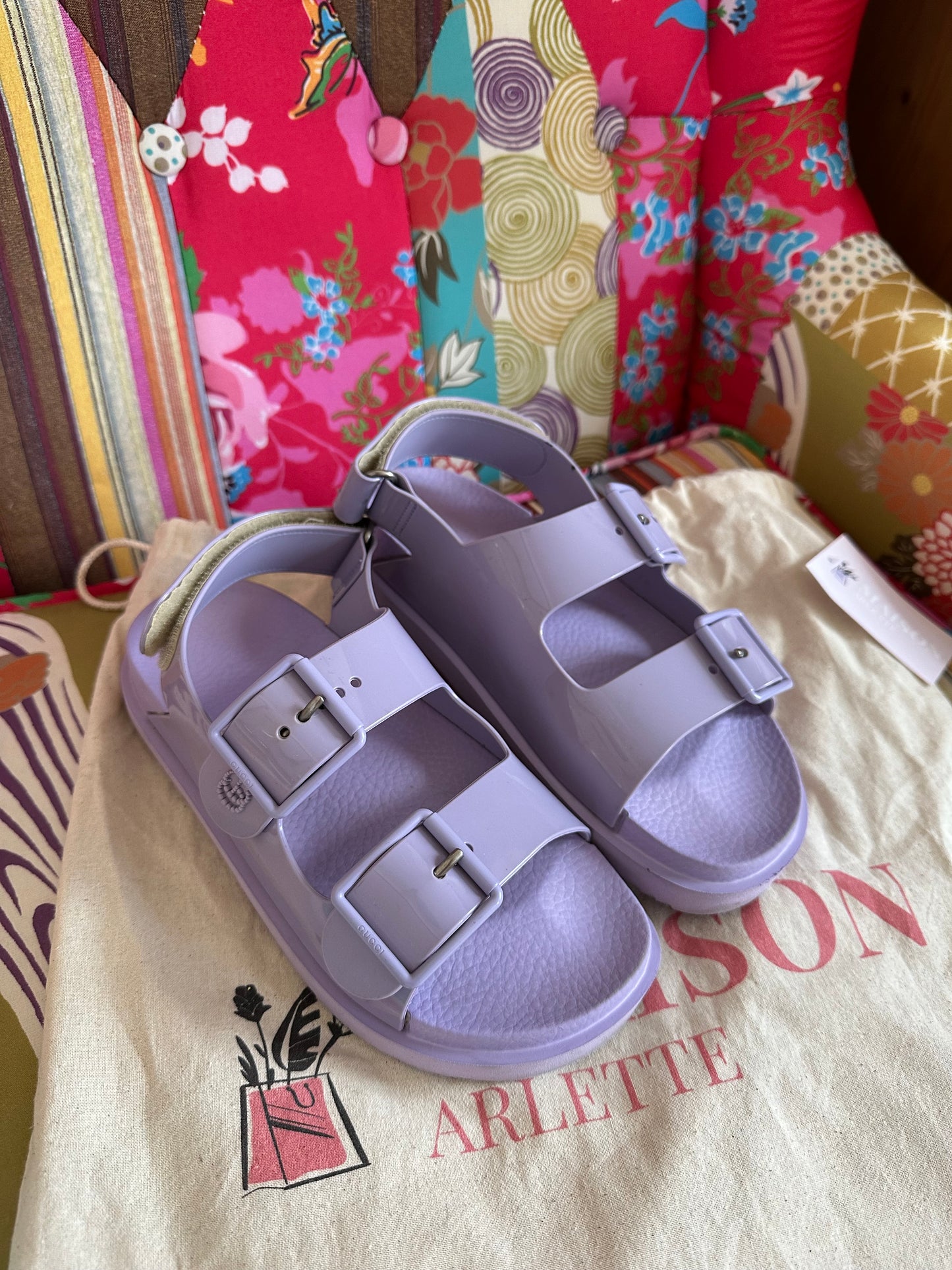 Gucci - Sandales Isla Dad lila