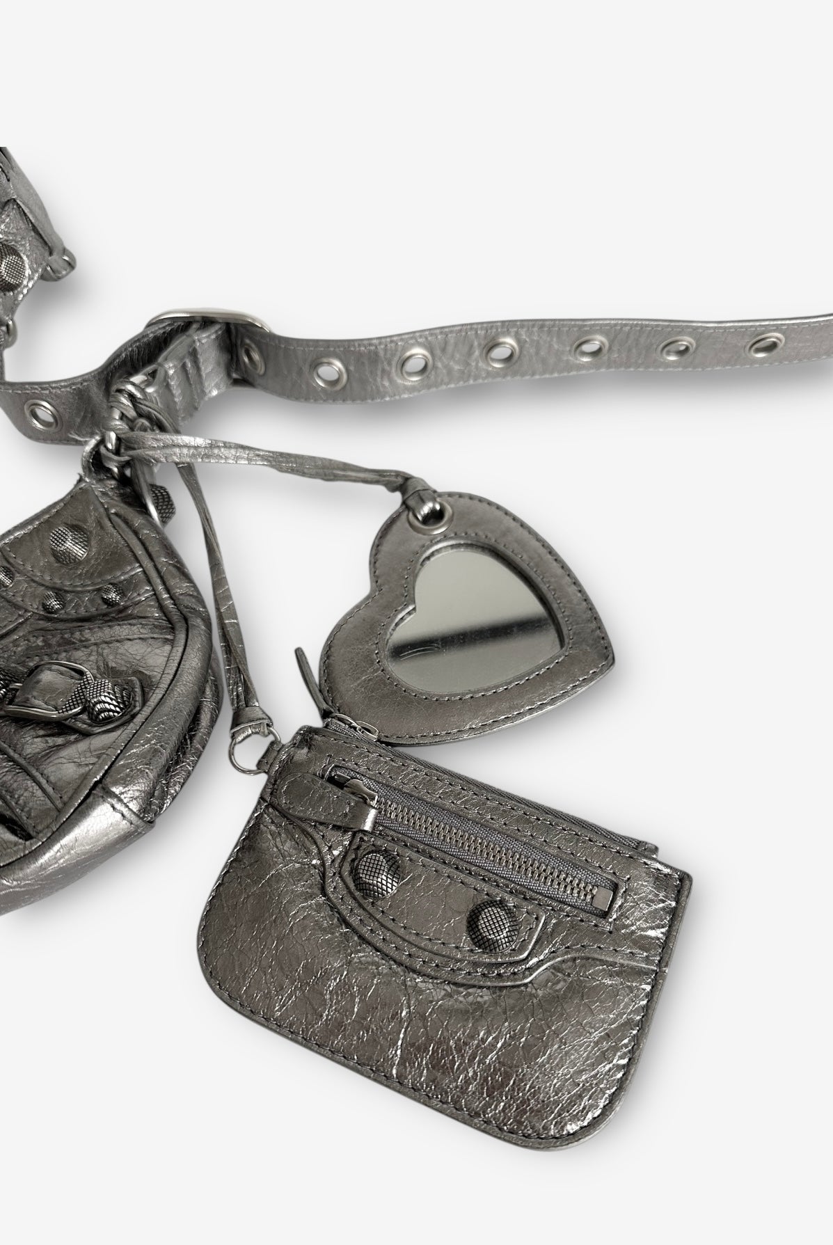 Balenciaga – Sac « Le cagole » XS argenté