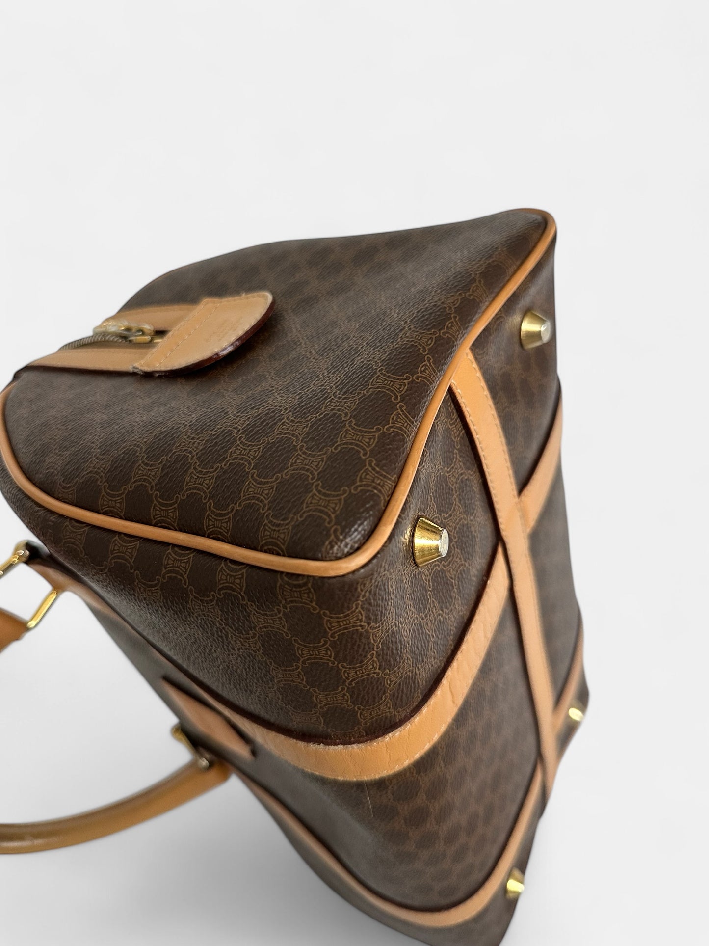 CELINE sac Boston toile Macadam