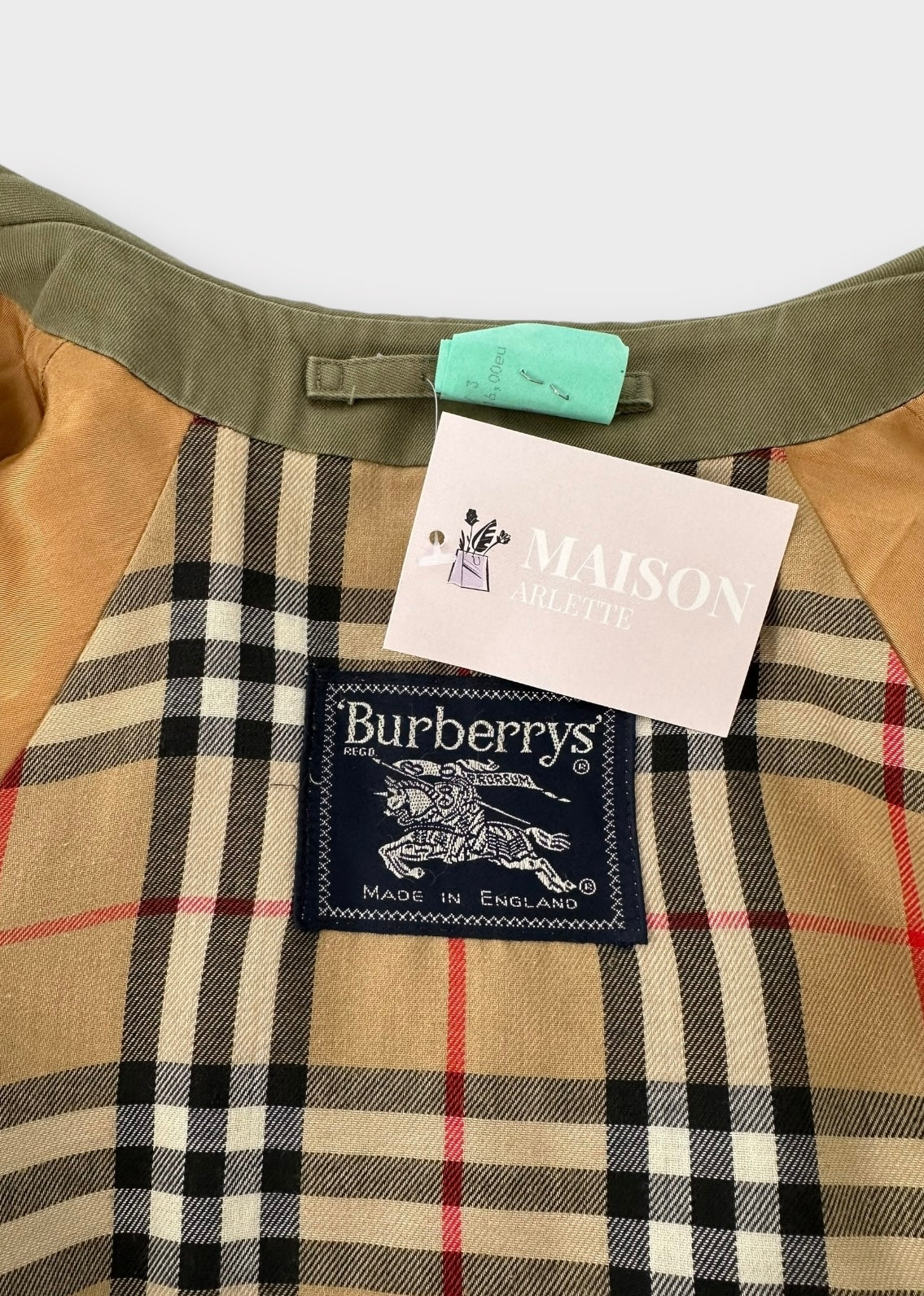 Burberry Trench-coat « Camden » Kaki vintage | T.S