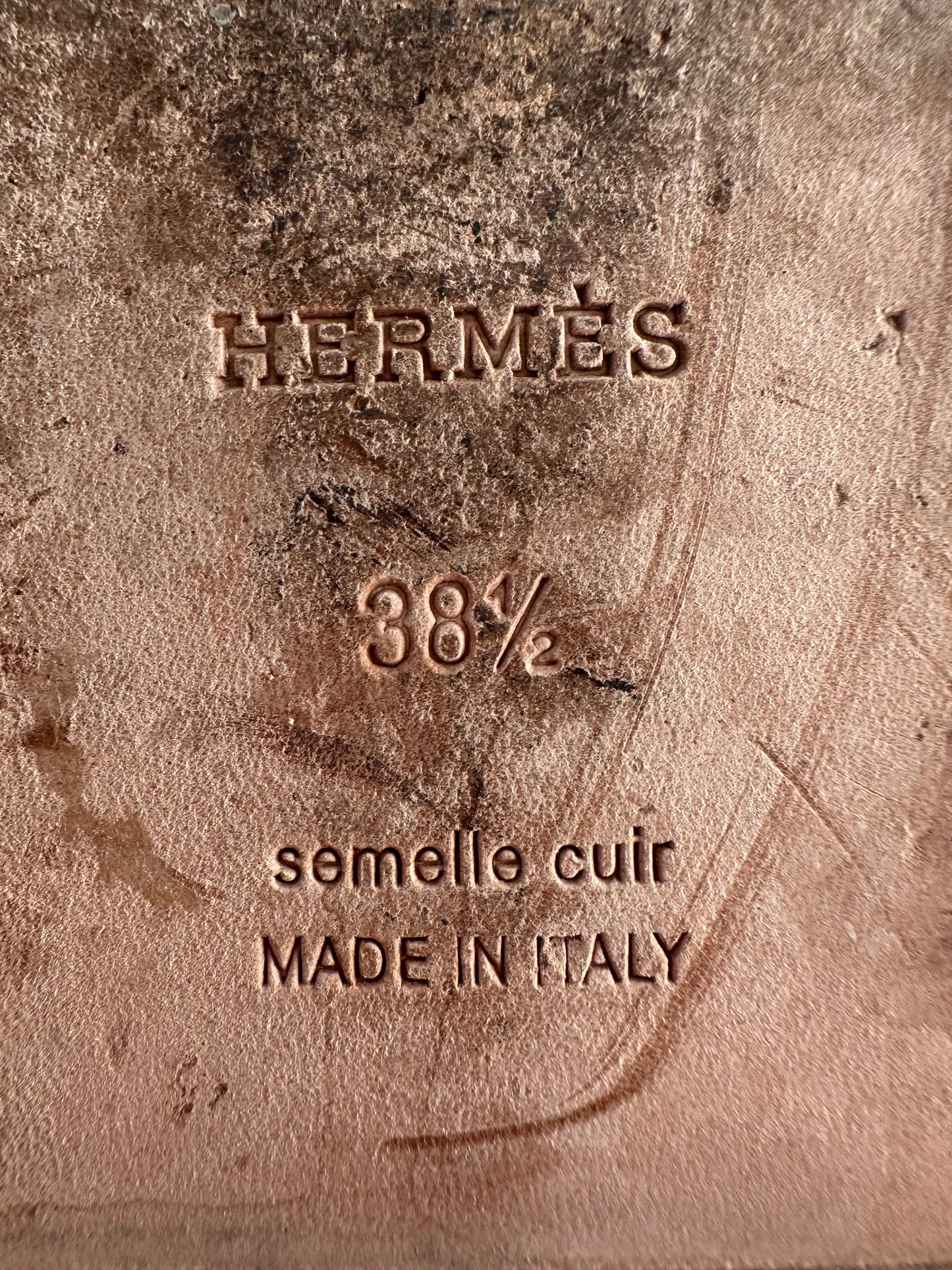 Hermès - Mules Oran bicolore | T.38,5