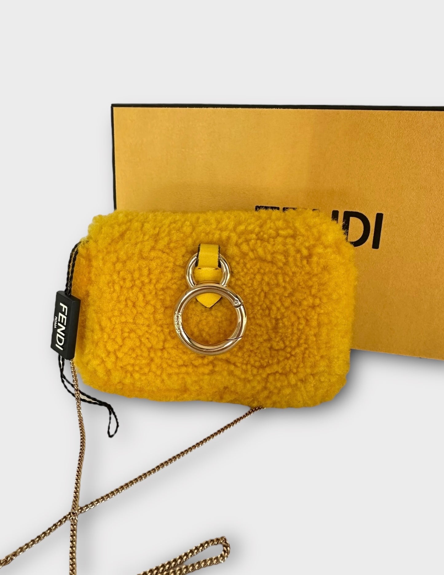 Fendi sac Nano-baguette jaune